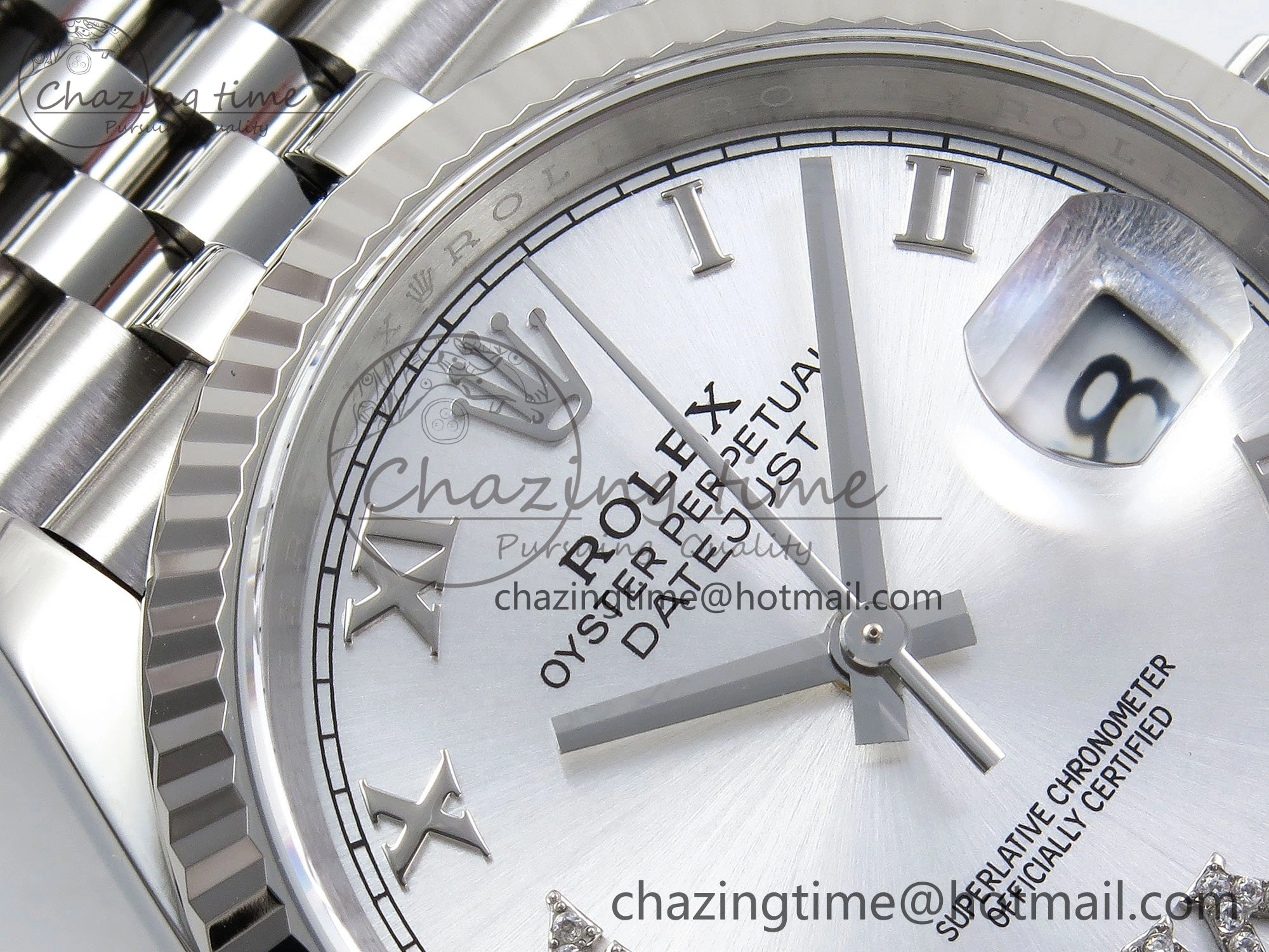 DateJust 36 126234 APF 1:1 Best Edition 904L Steel Silver Diamond Roman Dial on Jubilee Bracelet VR3235