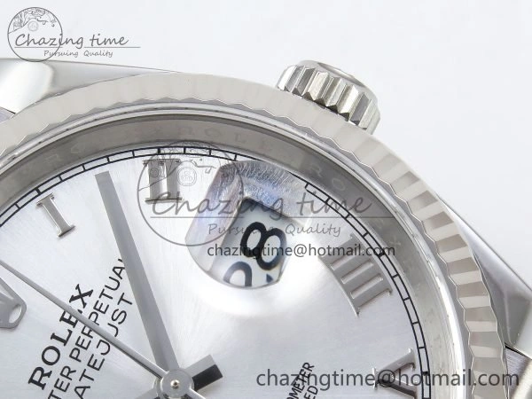 DateJust 36 126234 APF 1:1 Best Edition 904L Steel Silver Diamond Roman Dial on Jubilee Bracelet VR3235