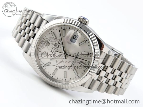 DateJust 36 126234 APF 1:1 Best Edition 904L Steel Silver Sitck Dial on SS Jubilee Bracelet VR3235