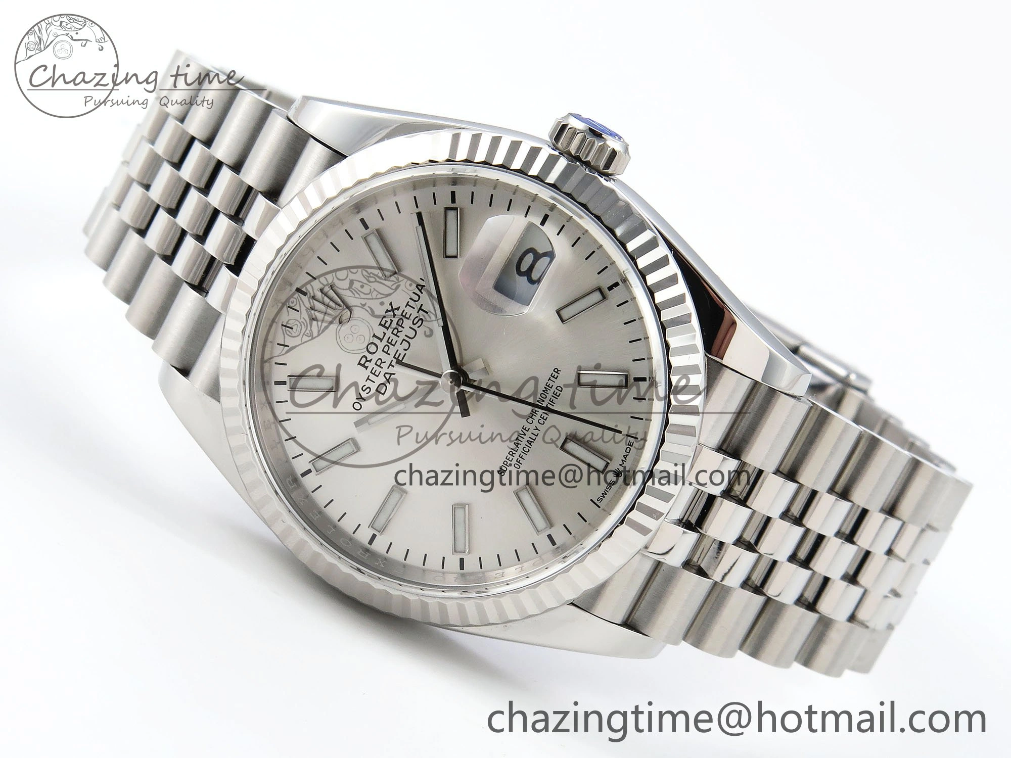 DateJust 36 126234 APF 1:1 Best Edition 904L Steel Silver Sitck Dial on SS Jubilee Bracelet VR3235