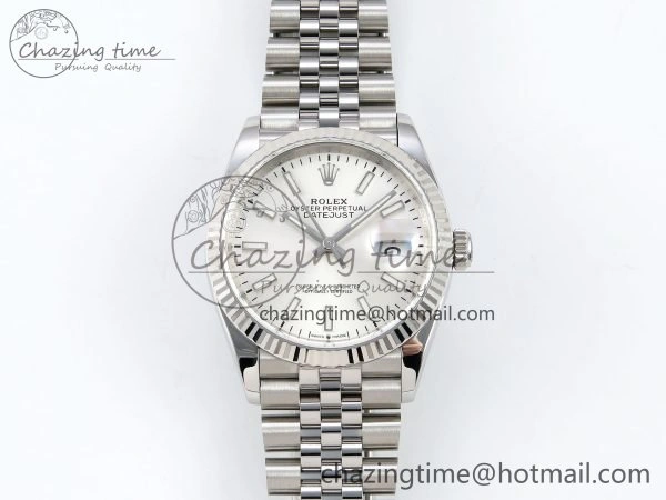 DateJust 36 126234 APF 1:1 Best Edition 904L Steel Silver Sitck Dial on SS Jubilee Bracelet VR3235