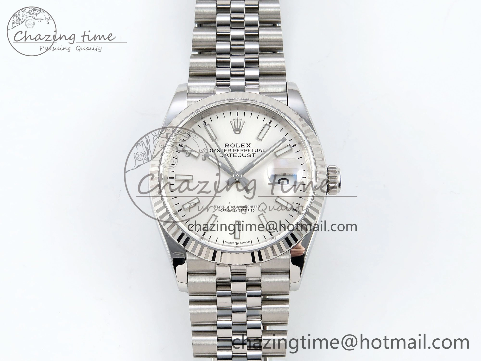 DateJust 36 126234 APF 1:1 Best Edition 904L Steel Silver Sitck Dial on SS Jubilee Bracelet VR3235