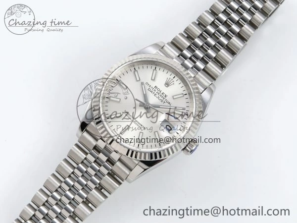 DateJust 36 126234 APF 1:1 Best Edition 904L Steel Silver Sitck Dial on SS Jubilee Bracelet VR3235