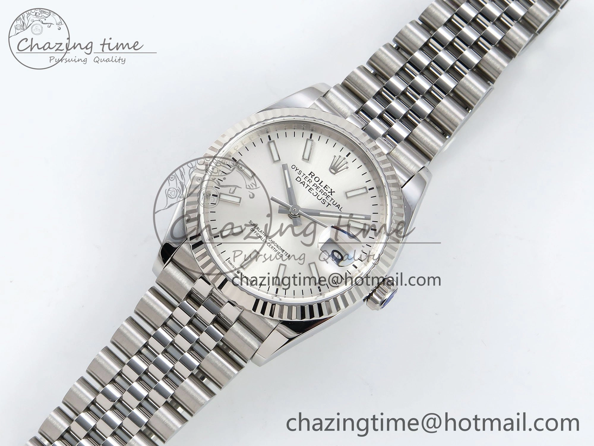 DateJust 36 126234 APF 1:1 Best Edition 904L Steel Silver Sitck Dial on SS Jubilee Bracelet VR3235