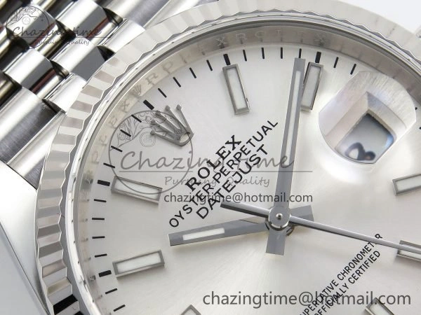DateJust 36 126234 APF 1:1 Best Edition 904L Steel Silver Sitck Dial on SS Jubilee Bracelet VR3235