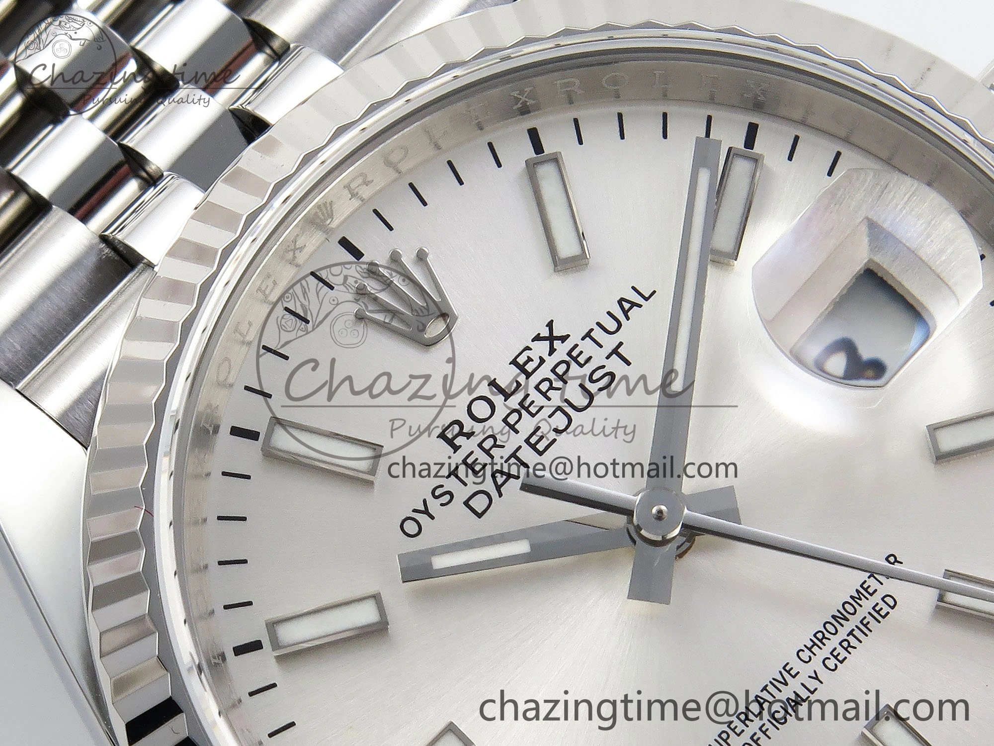 DateJust 36 126234 APF 1:1 Best Edition 904L Steel Silver Sitck Dial on SS Jubilee Bracelet VR3235