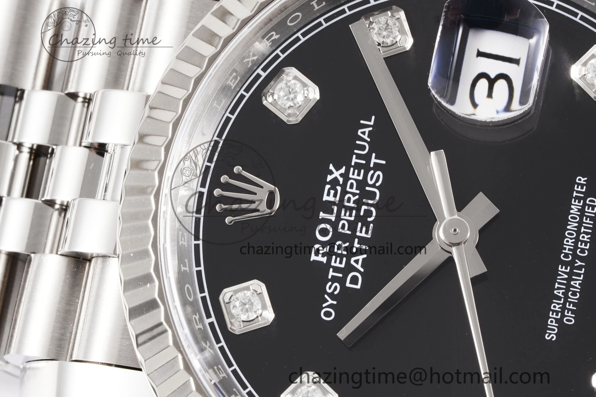 DateJust 36 126234 Clean 1:1 Best Edition 904L Steel Black Diamonds Dial on Jubilee Bracelet VR3235
