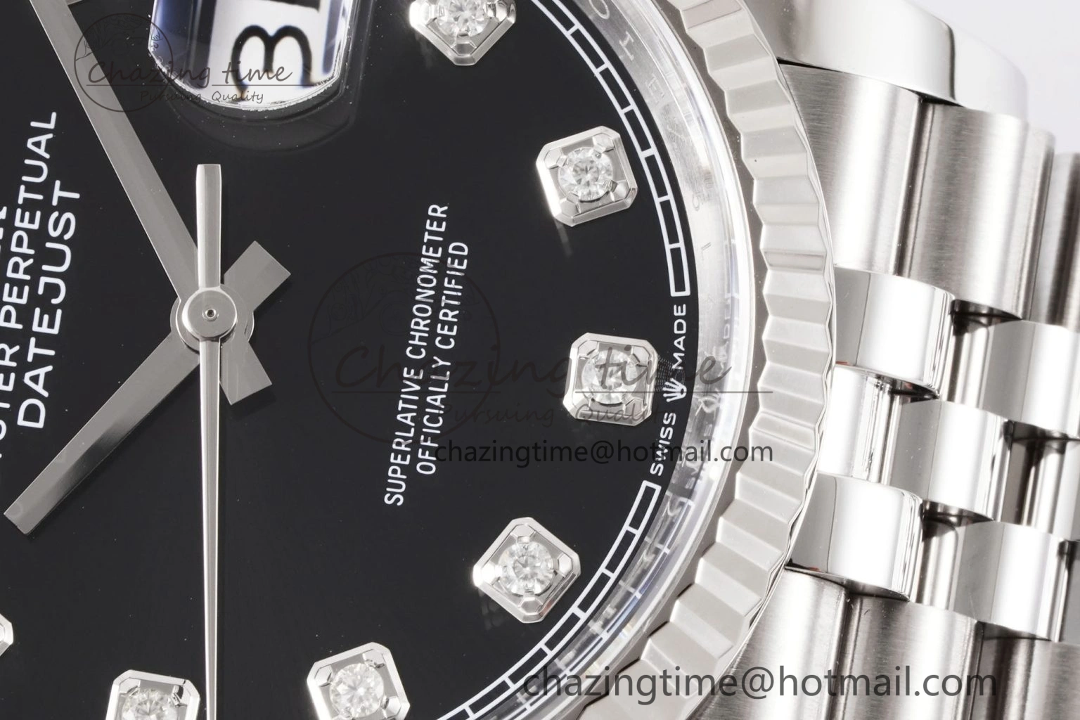 DateJust 36 126234 Clean 1:1 Best Edition 904L Steel Black Diamonds Dial on Jubilee Bracelet VR3235