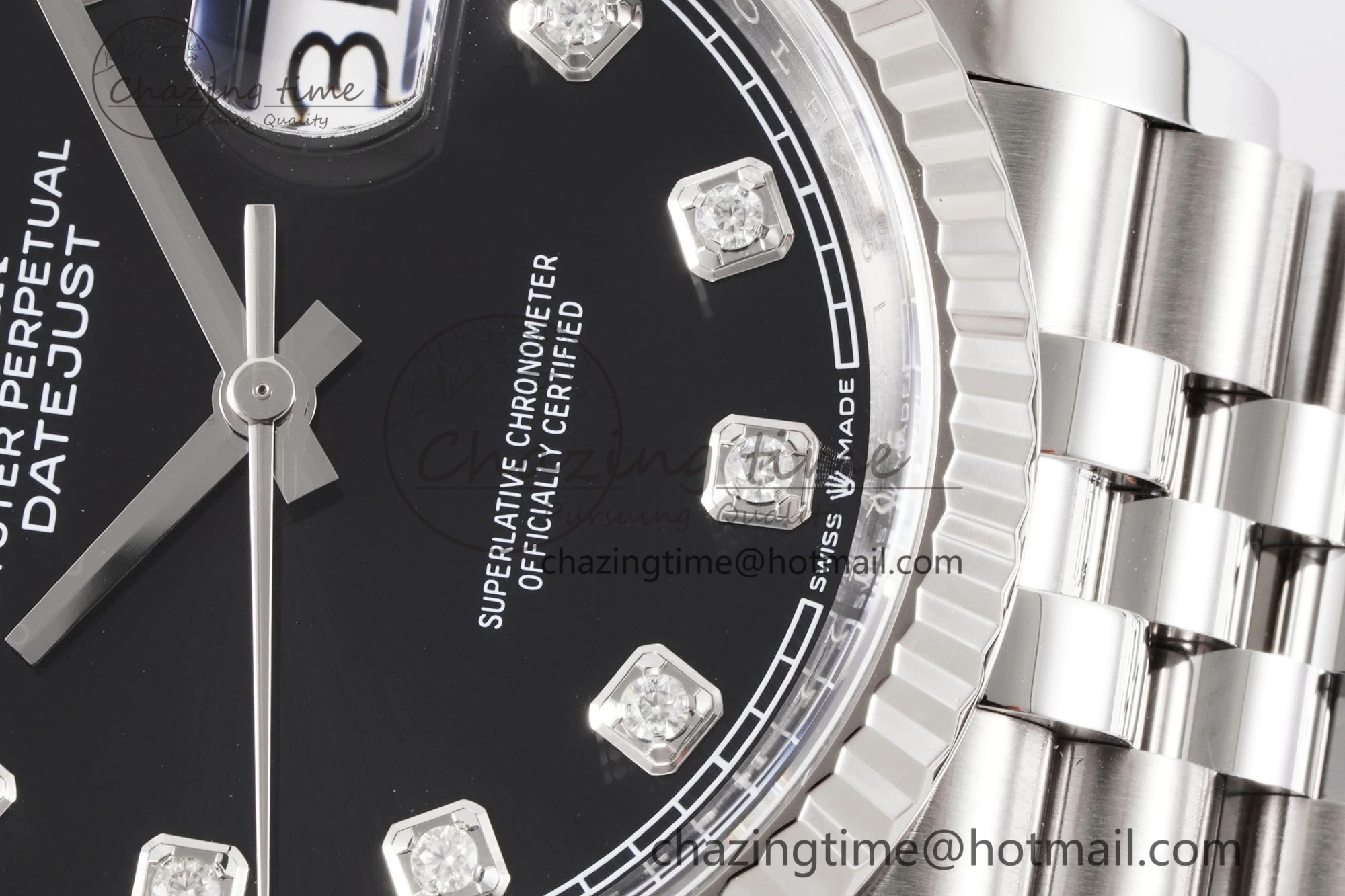 DateJust 36 126234 Clean 1:1 Best Edition 904L Steel Black Diamonds Dial on Jubilee Bracelet VR3235