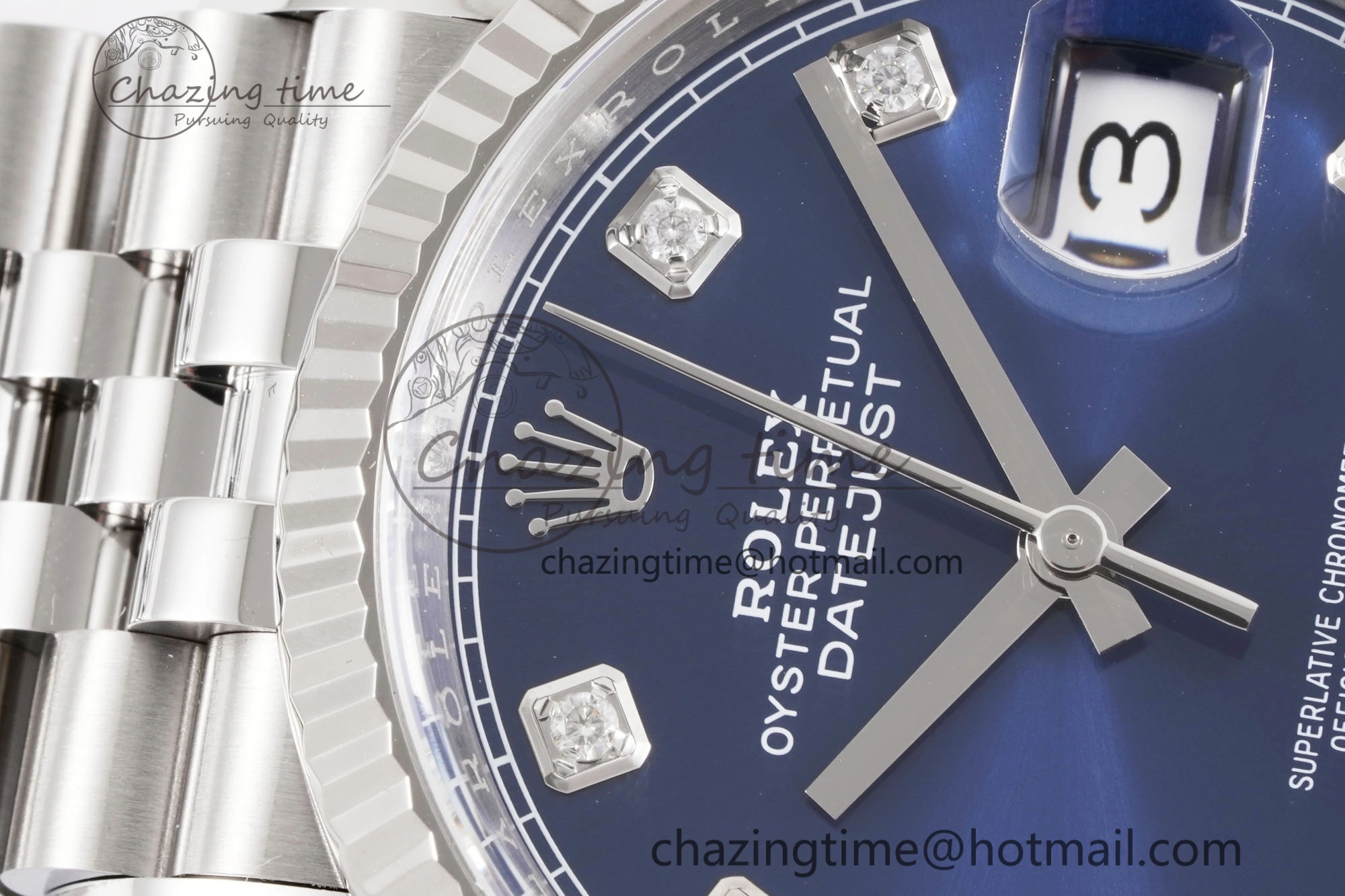 DateJust 36 126234 Clean 1:1 Best Edition 904L Steel Blue Diamonds Dial on Jubilee Bracelet VR3235