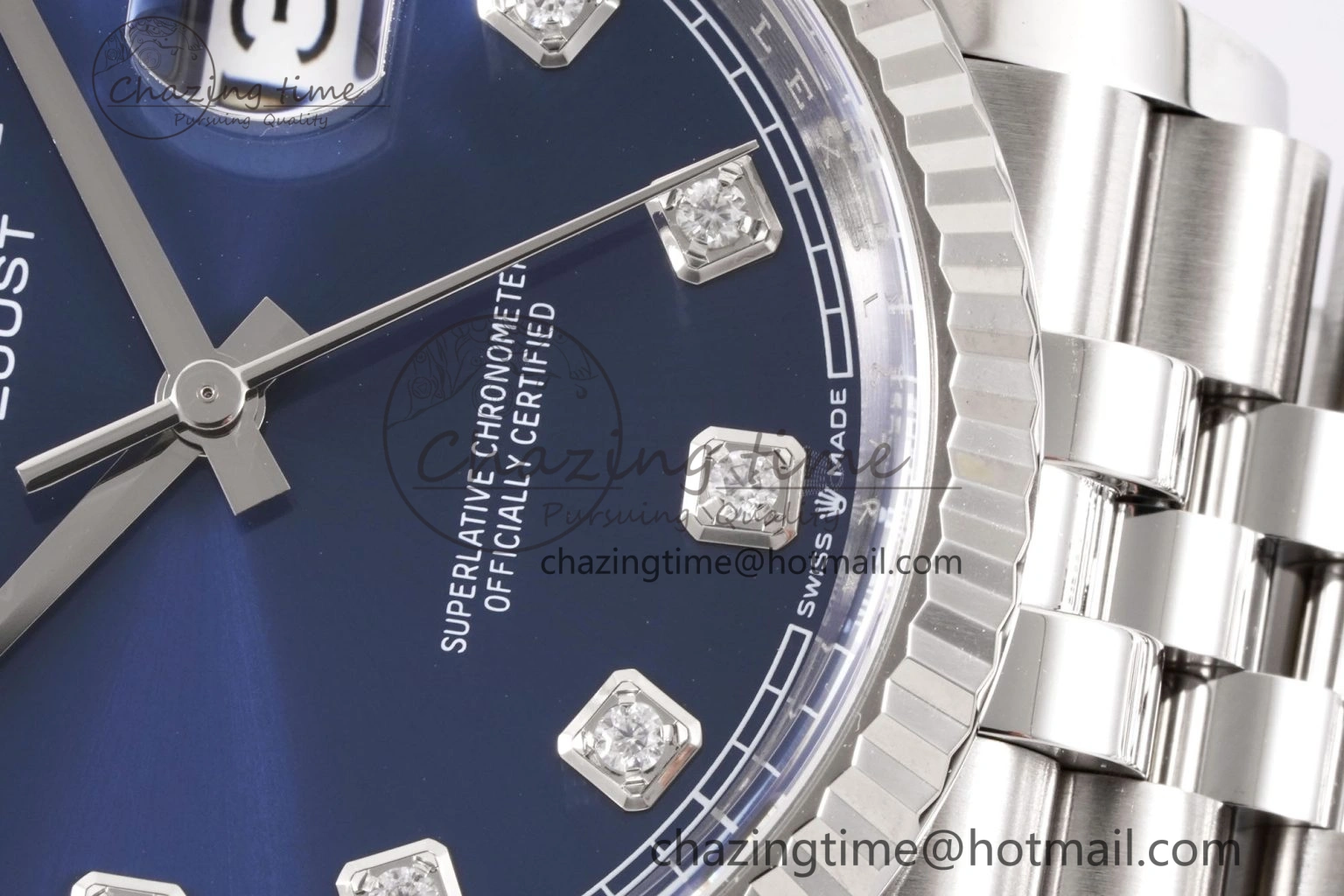 DateJust 36 126234 Clean 1:1 Best Edition 904L Steel Blue Diamonds Dial on Jubilee Bracelet VR3235