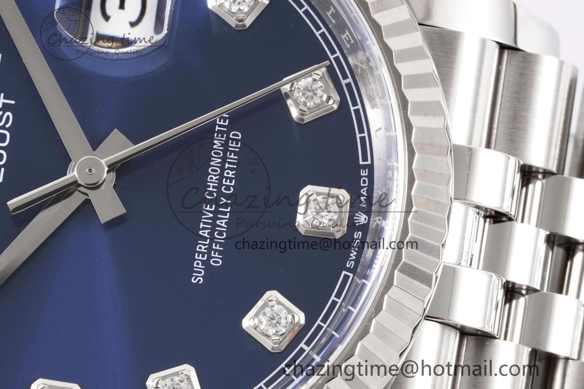 DateJust 36 126234 Clean 1:1 Best Edition 904L Steel Blue Diamonds Dial on Jubilee Bracelet VR3235