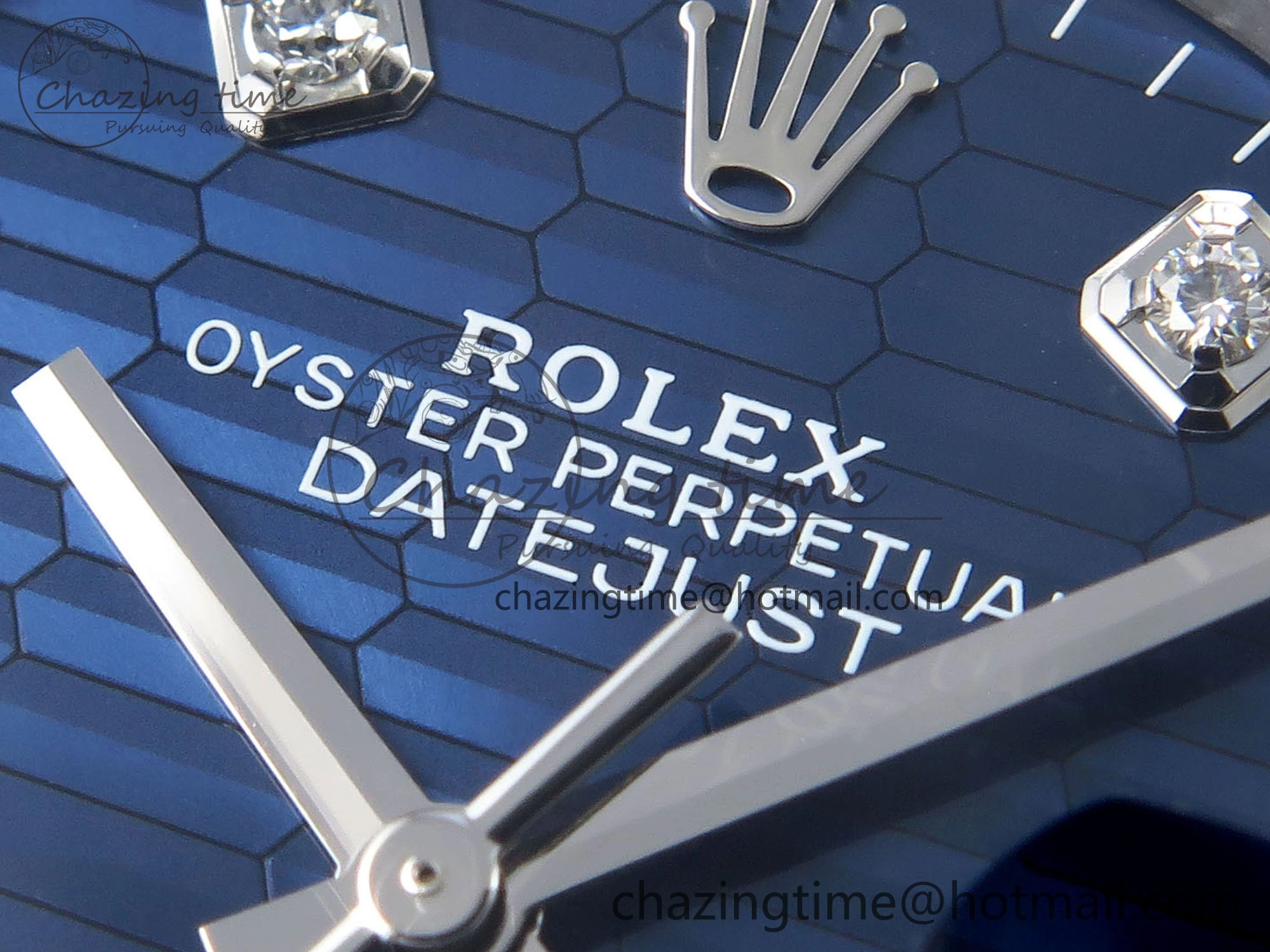 DateJust 36 126234 Clean 1:1 Best Edition 904L Steel Blue Textured Diamonds Dial on Jubilee Bracelet VR3235