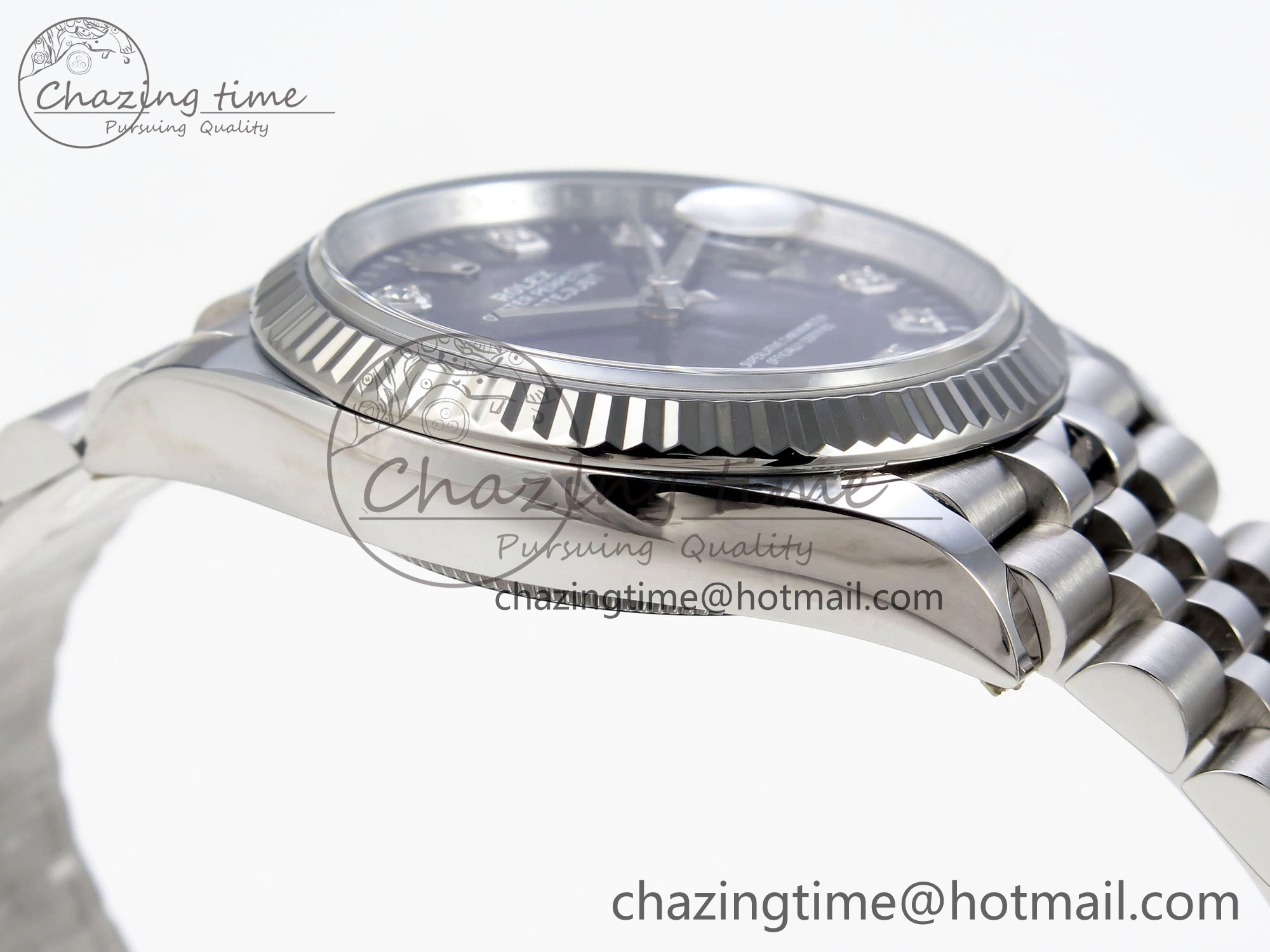 DateJust 36 126234 Clean 1:1 Best Edition 904L Steel Blue Textured Diamonds Dial on Jubilee Bracelet VR3235