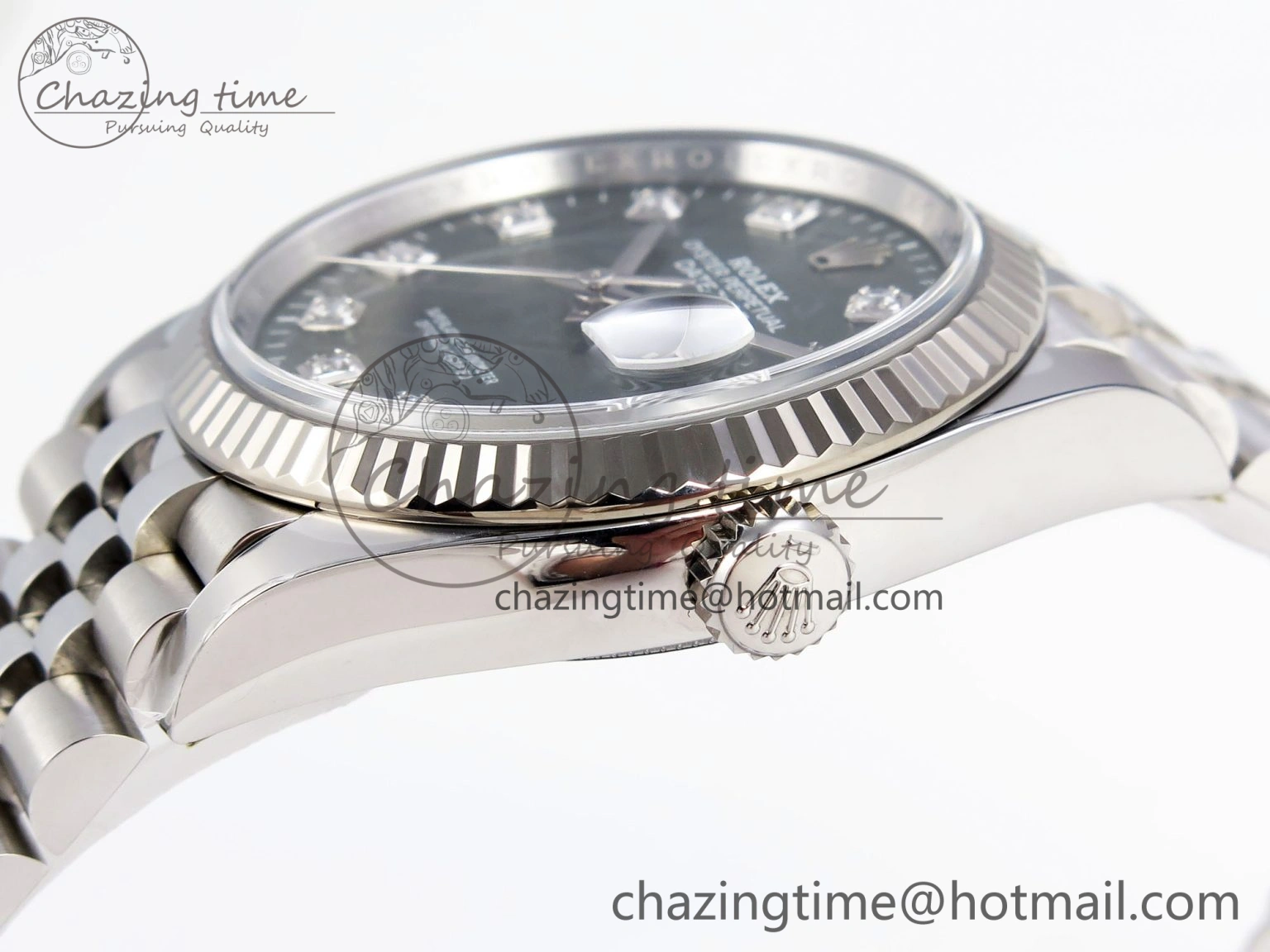 DateJust 36 126234 Clean 1:1 Best Edition 904L Steel Green Leaf Diamonds Dial on Jubilee Bracelet VR3235