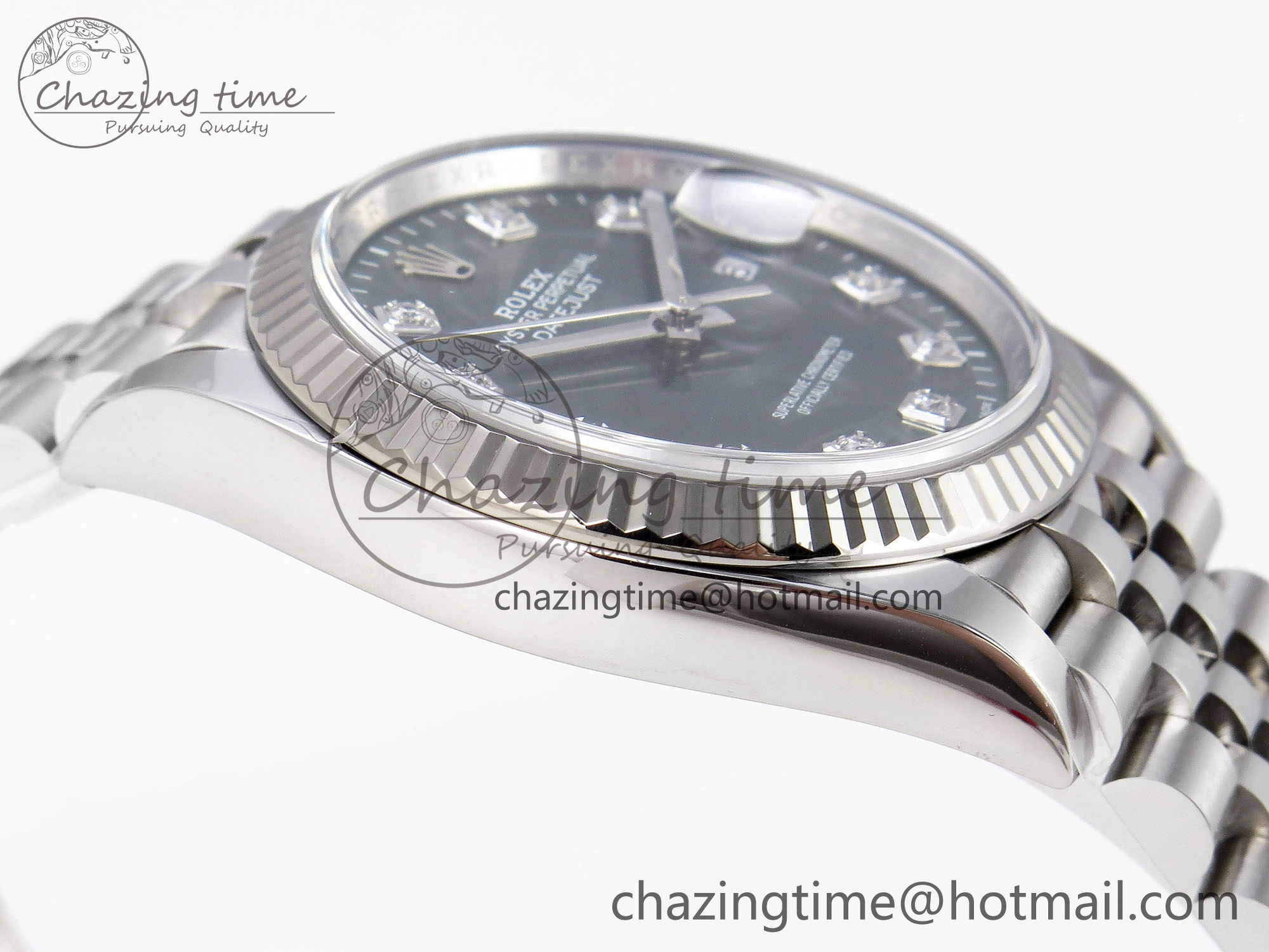 DateJust 36 126234 Clean 1:1 Best Edition 904L Steel Green Leaf Diamonds Dial on Jubilee Bracelet VR3235
