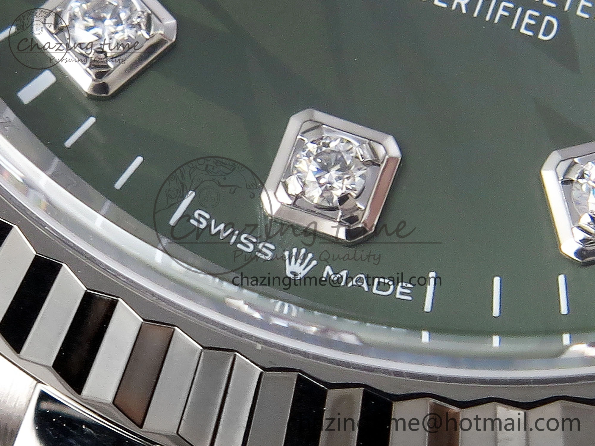 DateJust 36 126234 Clean 1:1 Best Edition 904L Steel Green Leaf Diamonds Dial on Jubilee Bracelet VR3235