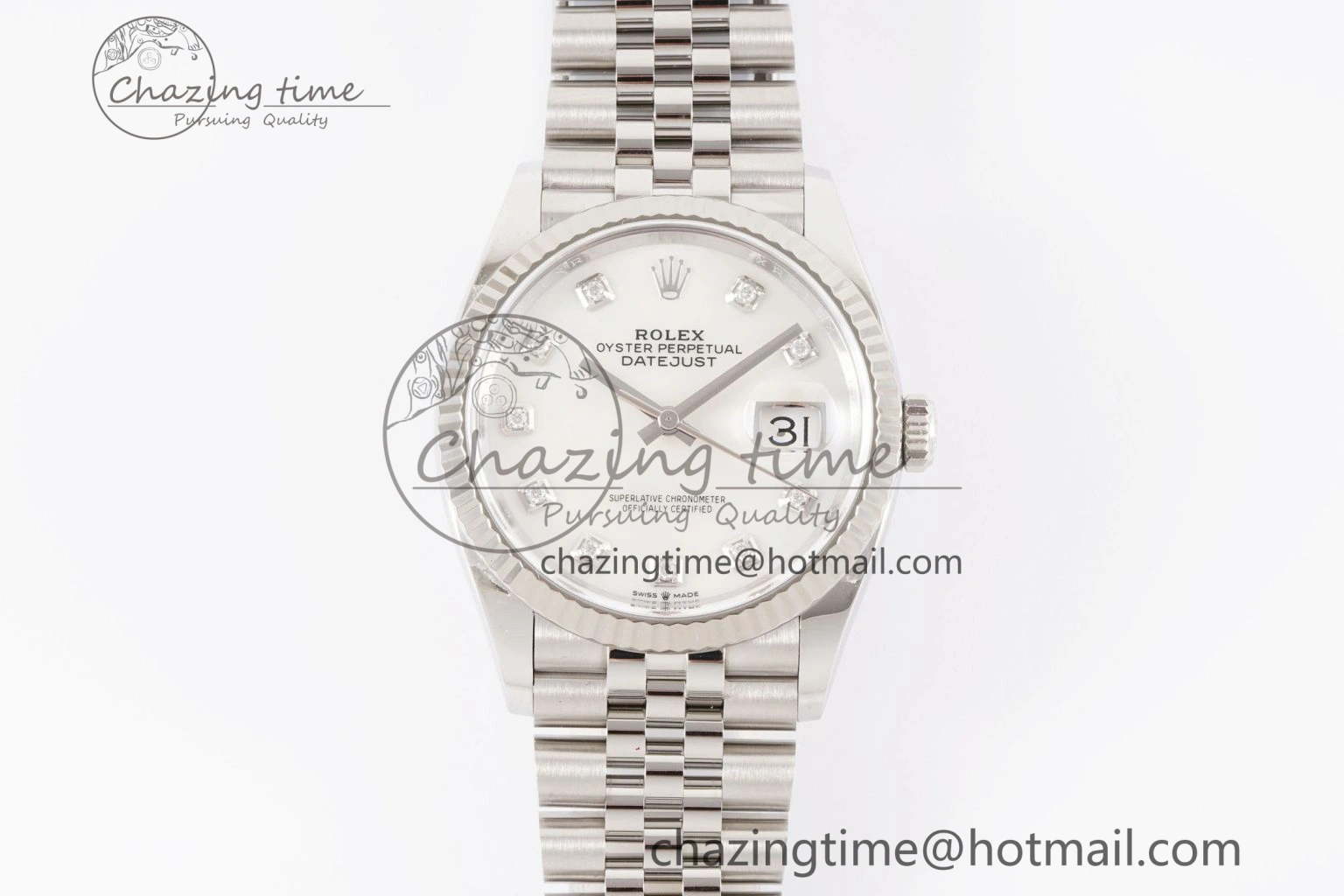 DateJust 36 126234 Clean 1:1 Best Edition 904L Steel White MOP Diamonds Dial on Jubilee Bracelet VR3235