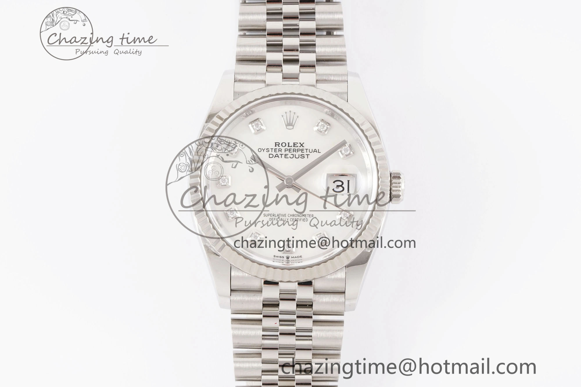 DateJust 36 126234 Clean 1:1 Best Edition 904L Steel White MOP Diamonds Dial on Jubilee Bracelet VR3235