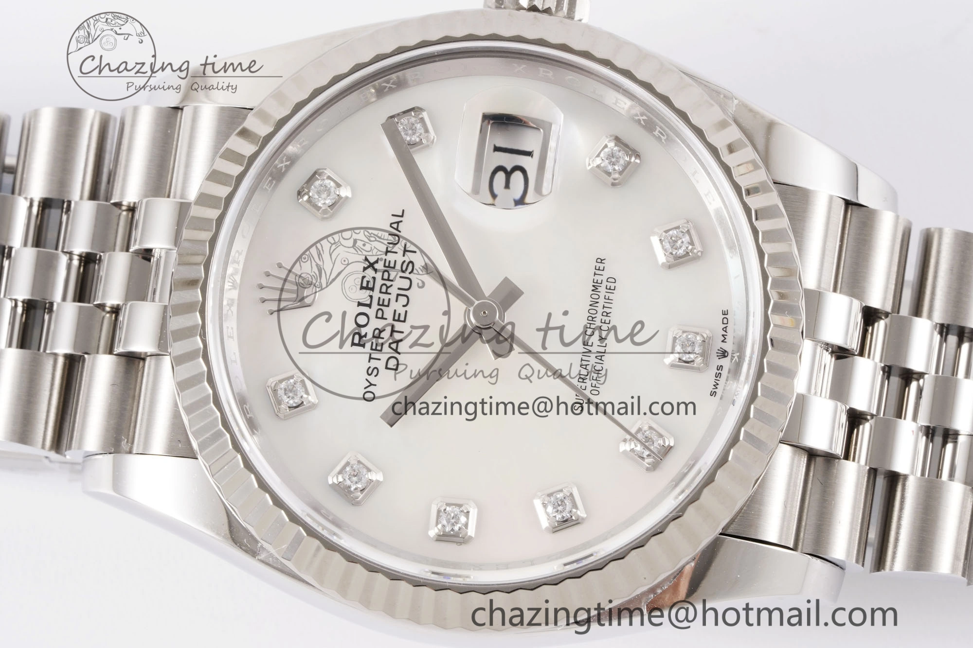DateJust 36 126234 Clean 1:1 Best Edition 904L Steel White MOP Diamonds Dial on Jubilee Bracelet VR3235