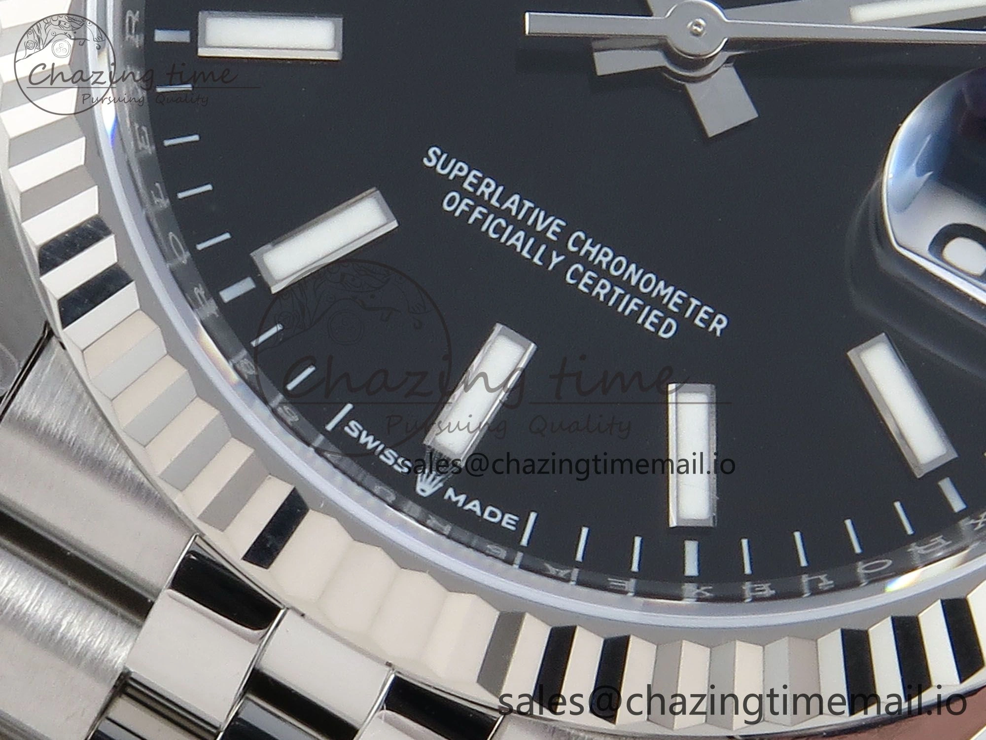 DateJust 36 126234 EWEF Best Edition Black Dial Stick Marker on Jubilee Bracelet A3235