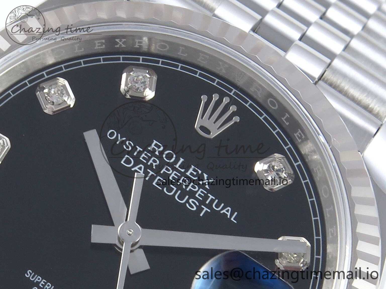 DateJust 36 126234 EWEF Best Edition Black Diamonds Dial on Jubilee Bracelet A3235