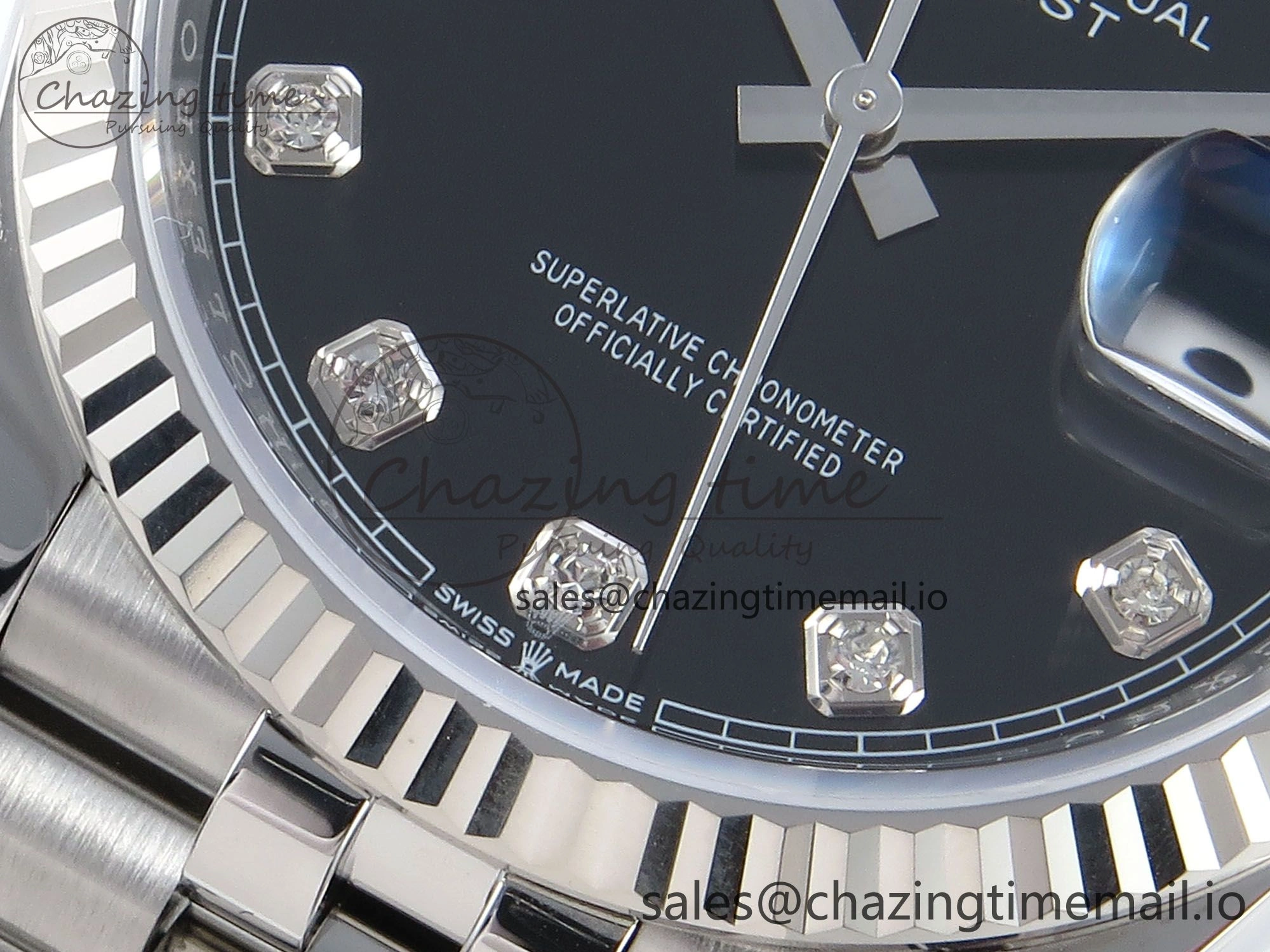 DateJust 36 126234 EWEF Best Edition Black Diamonds Dial on Jubilee Bracelet A3235