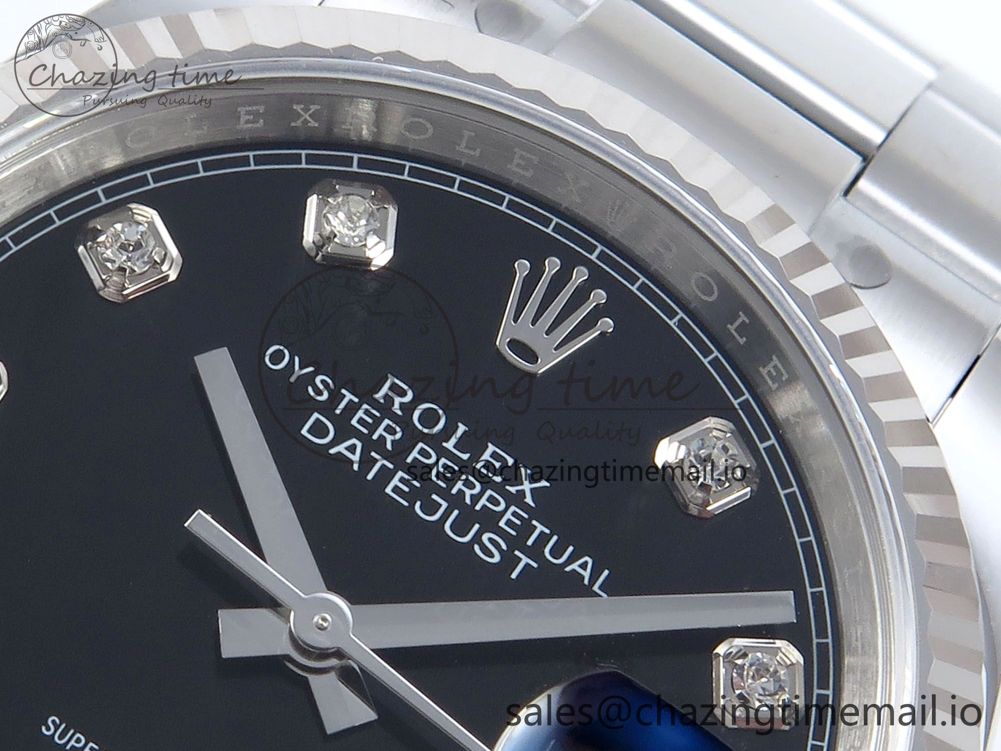 DateJust 36 126234 EWEF Best Edition Black Diamonds Dial on Oyster Bracelet A3235
