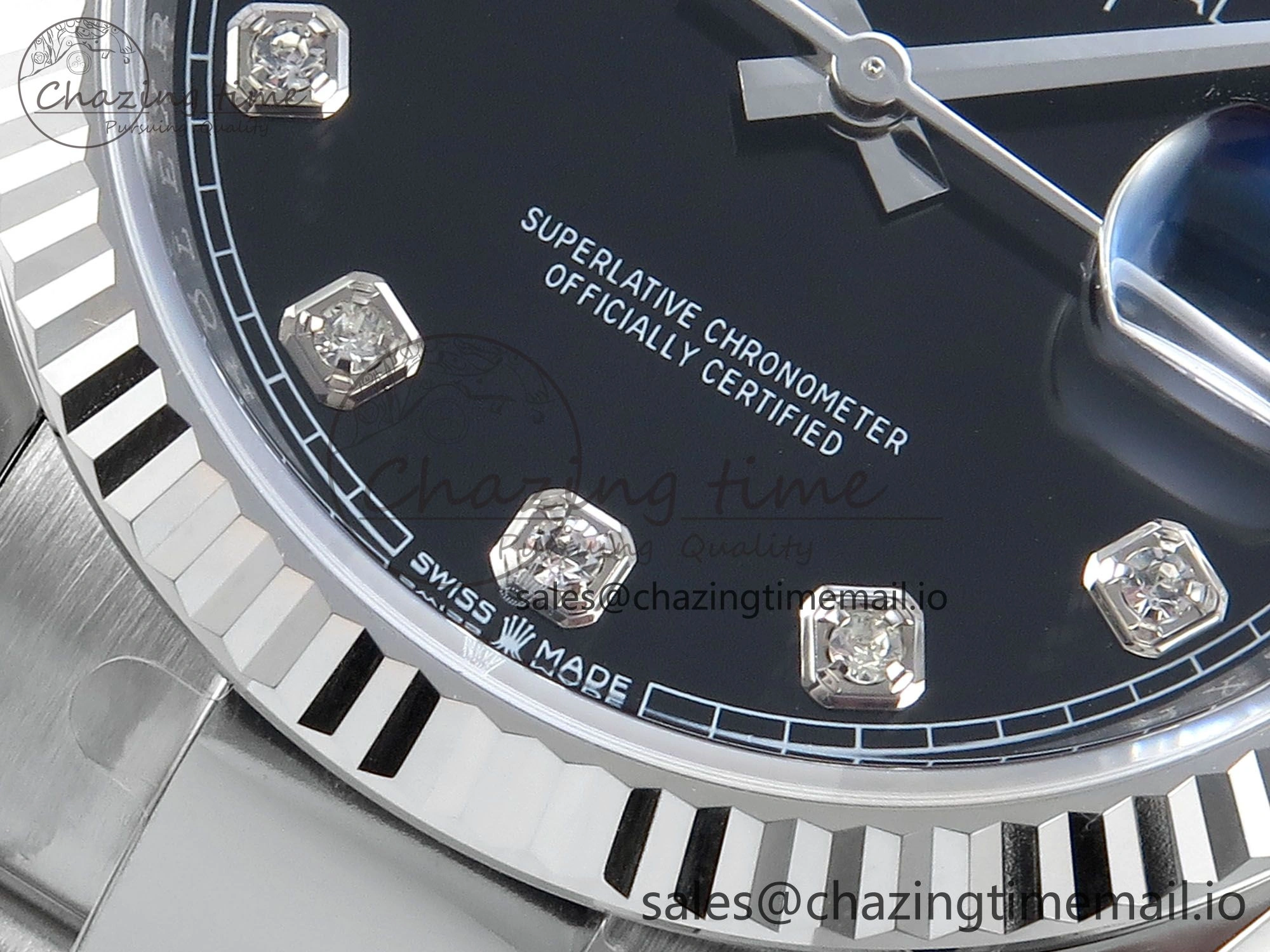 DateJust 36 126234 EWEF Best Edition Black Diamonds Dial on Oyster Bracelet A3235