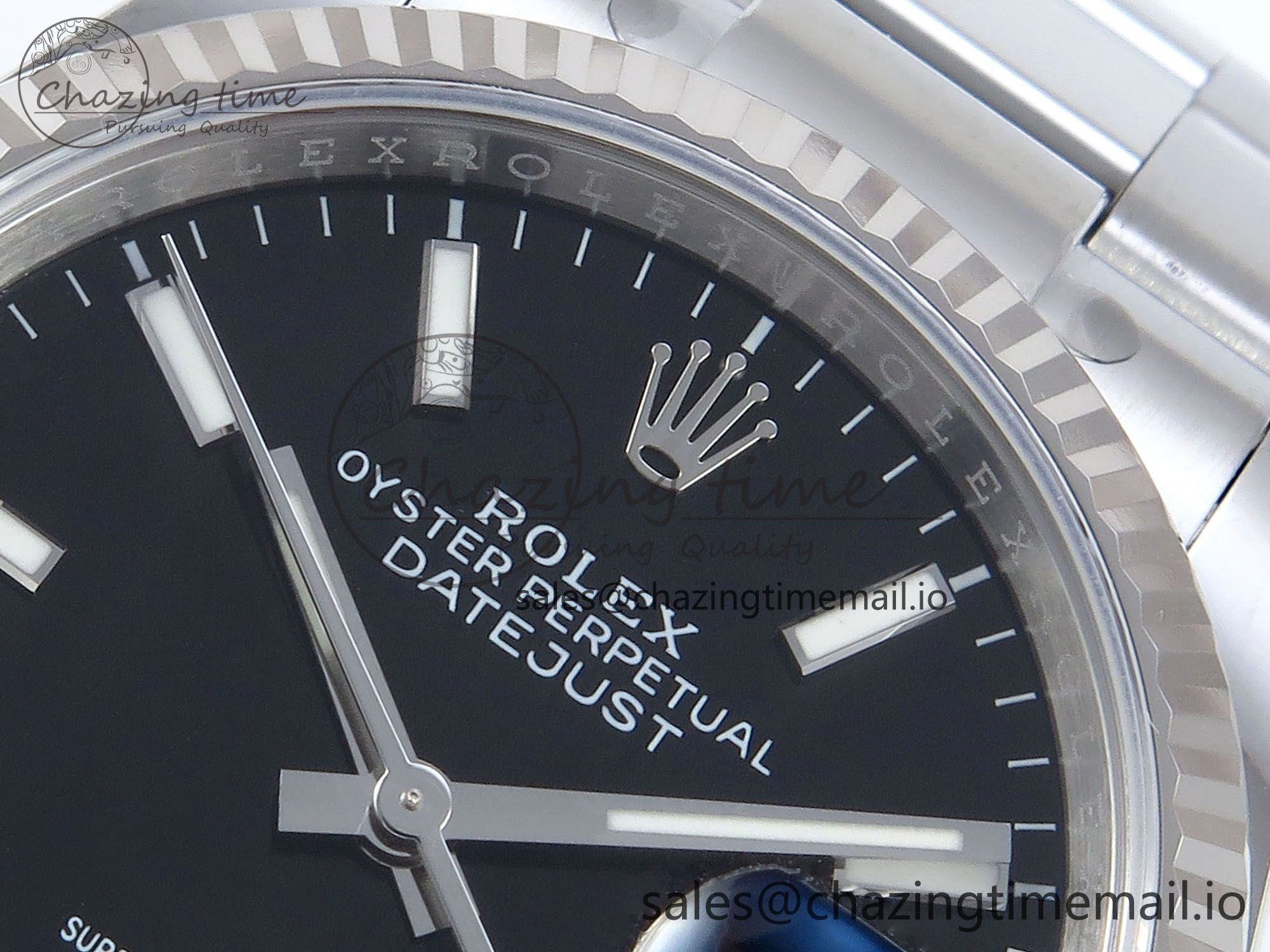 DateJust 36 126234 EWEF Best Edition Black Stick Diamonds Dial on Oyster Bracelet A3235