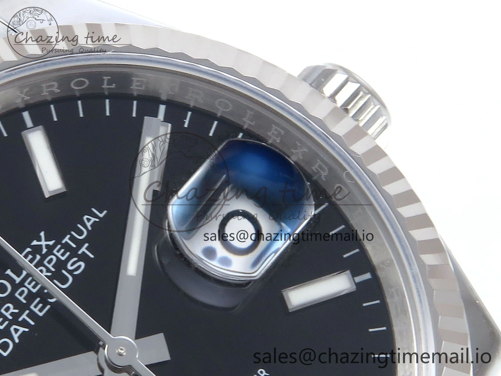 DateJust 36 126234 EWEF Best Edition Black Stick Diamonds Dial on Oyster Bracelet A3235