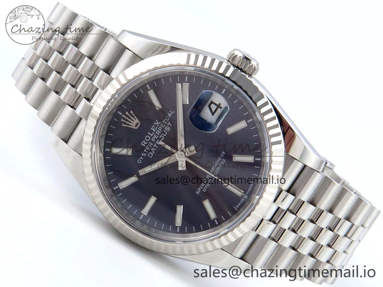 DateJust 36 126234 EWEF Best Edition Blue Dial Stick Marker on Jubilee Bracelet A3235
