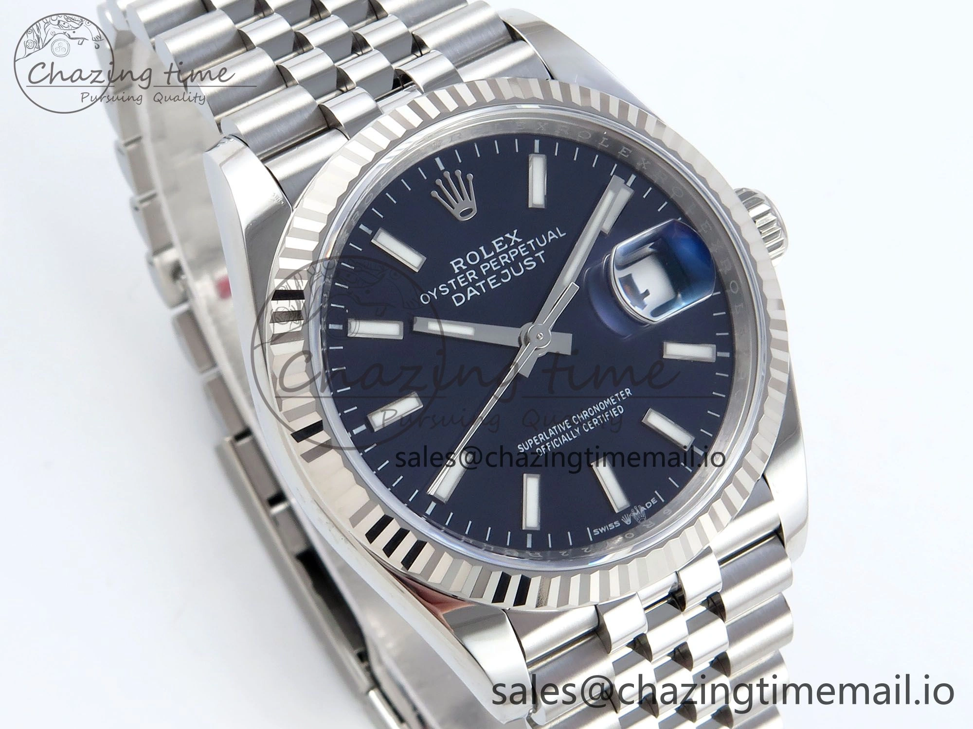 DateJust 36 126234 EWEF Best Edition Blue Dial Stick Marker on Jubilee Bracelet A3235