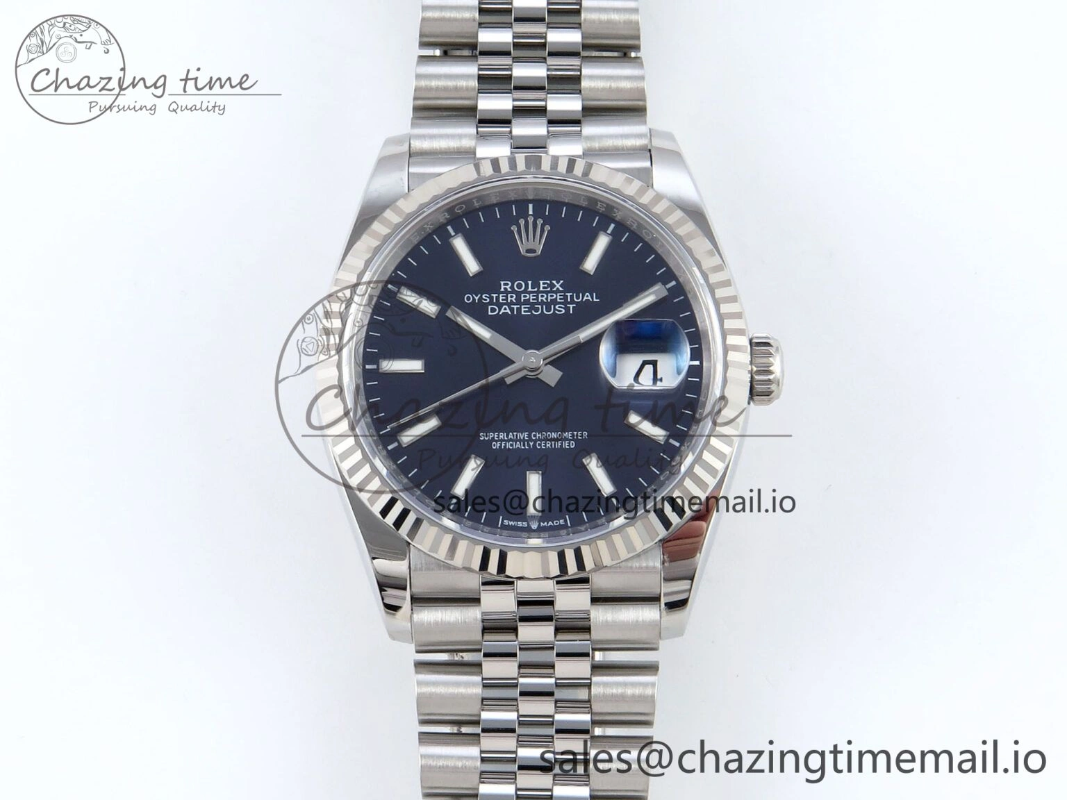 DateJust 36 126234 EWEF Best Edition Blue Dial Stick Marker on Jubilee Bracelet A3235