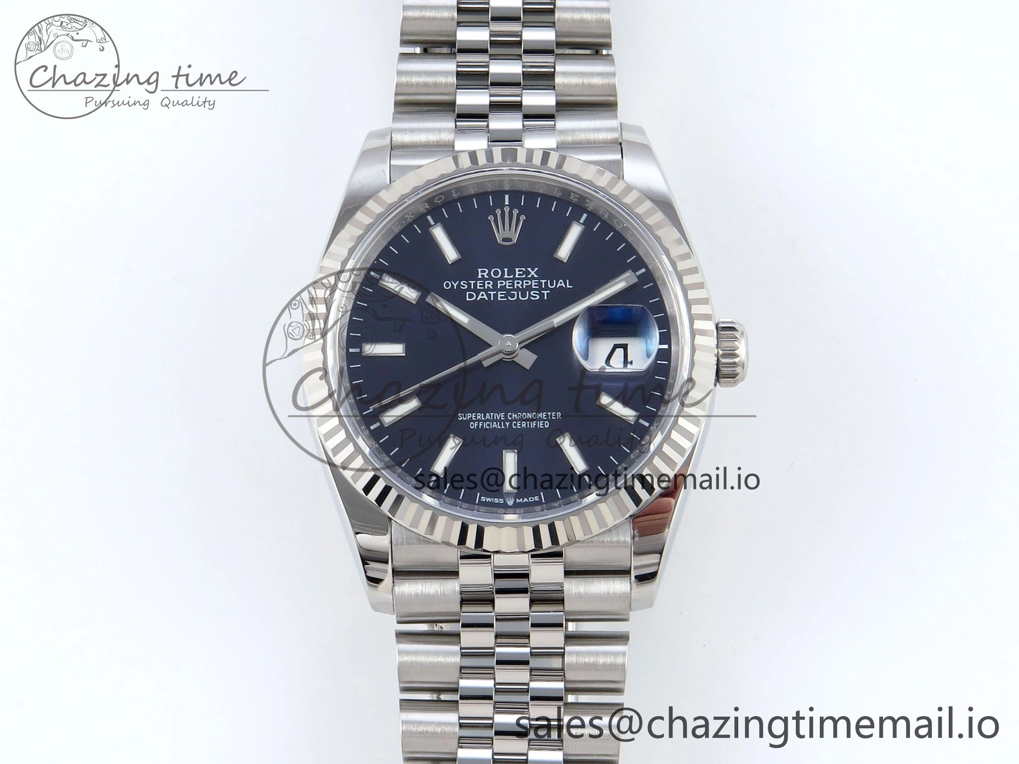 DateJust 36 126234 EWEF Best Edition Blue Dial Stick Marker on Jubilee Bracelet A3235