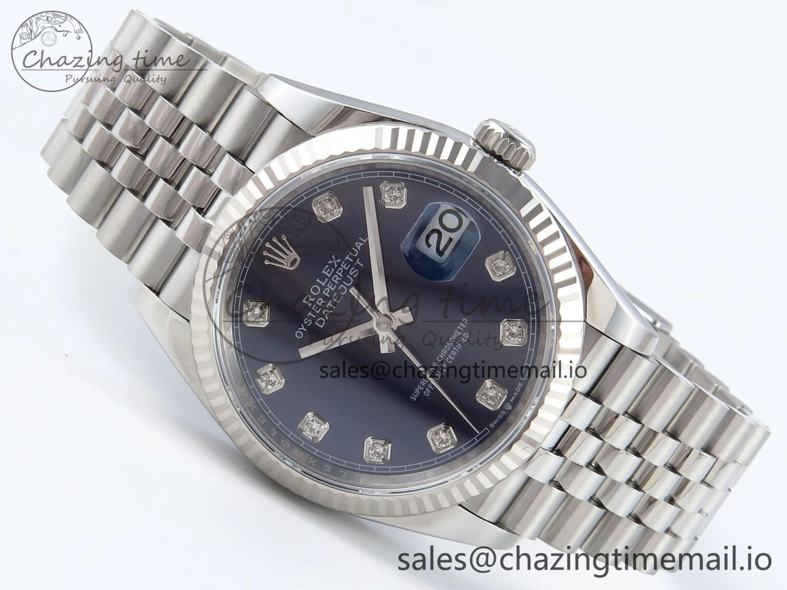 DateJust 36 126234 EWEF Best Edition Blue Diamonds Dial on Jubilee Bracelet A3235