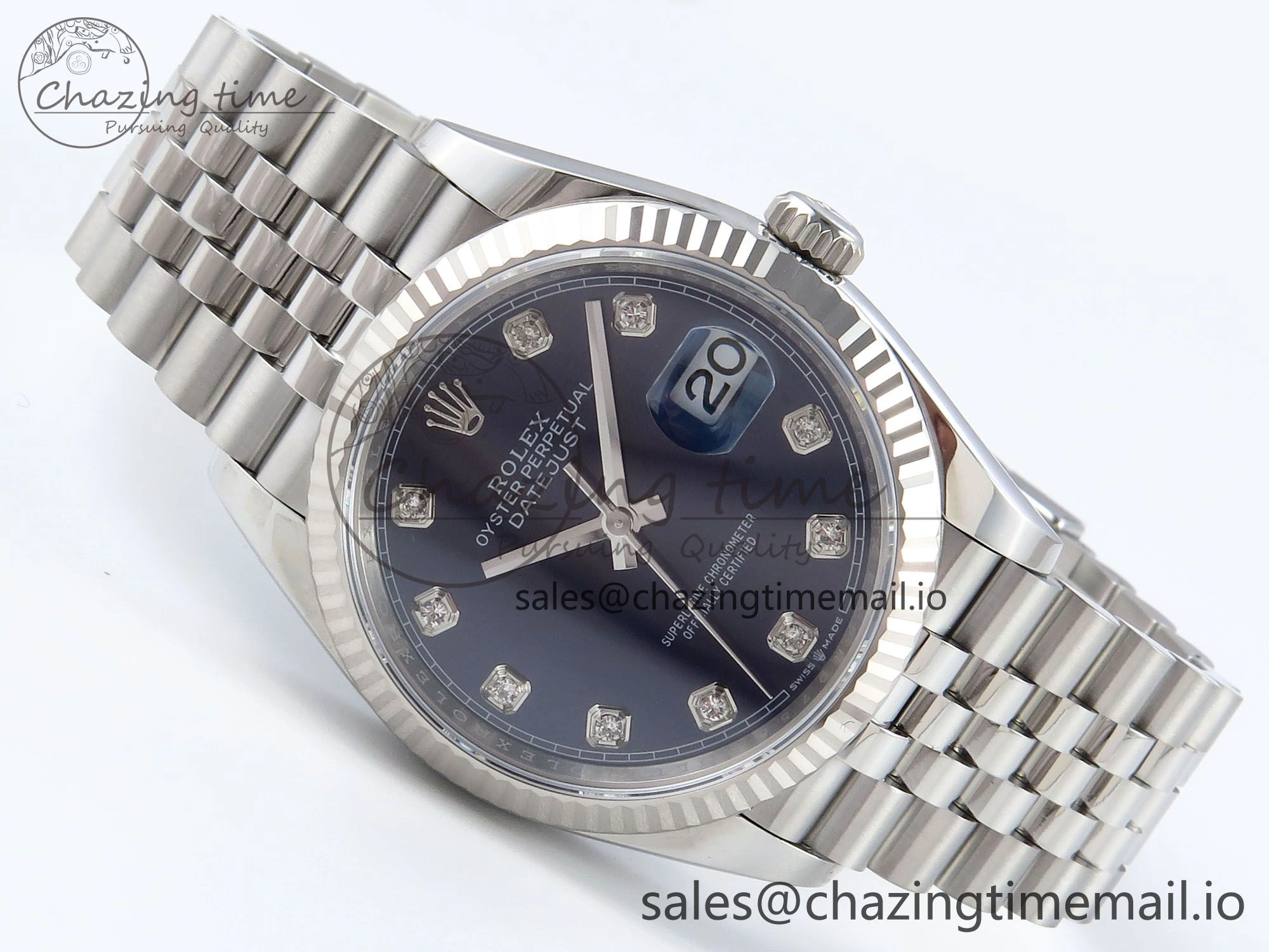 DateJust 36 126234 EWEF Best Edition Blue Diamonds Dial on Jubilee Bracelet A3235