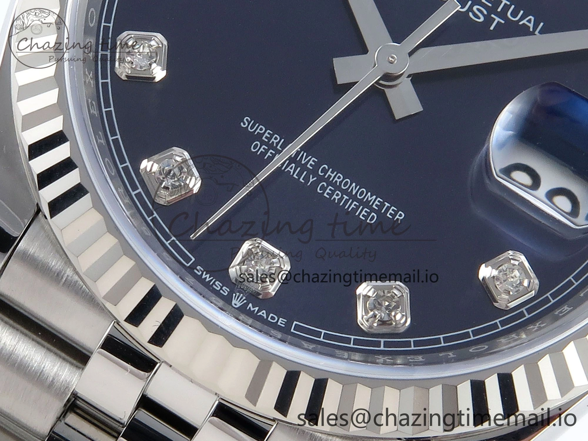 DateJust 36 126234 EWEF Best Edition Blue Diamonds Dial on Jubilee Bracelet A3235