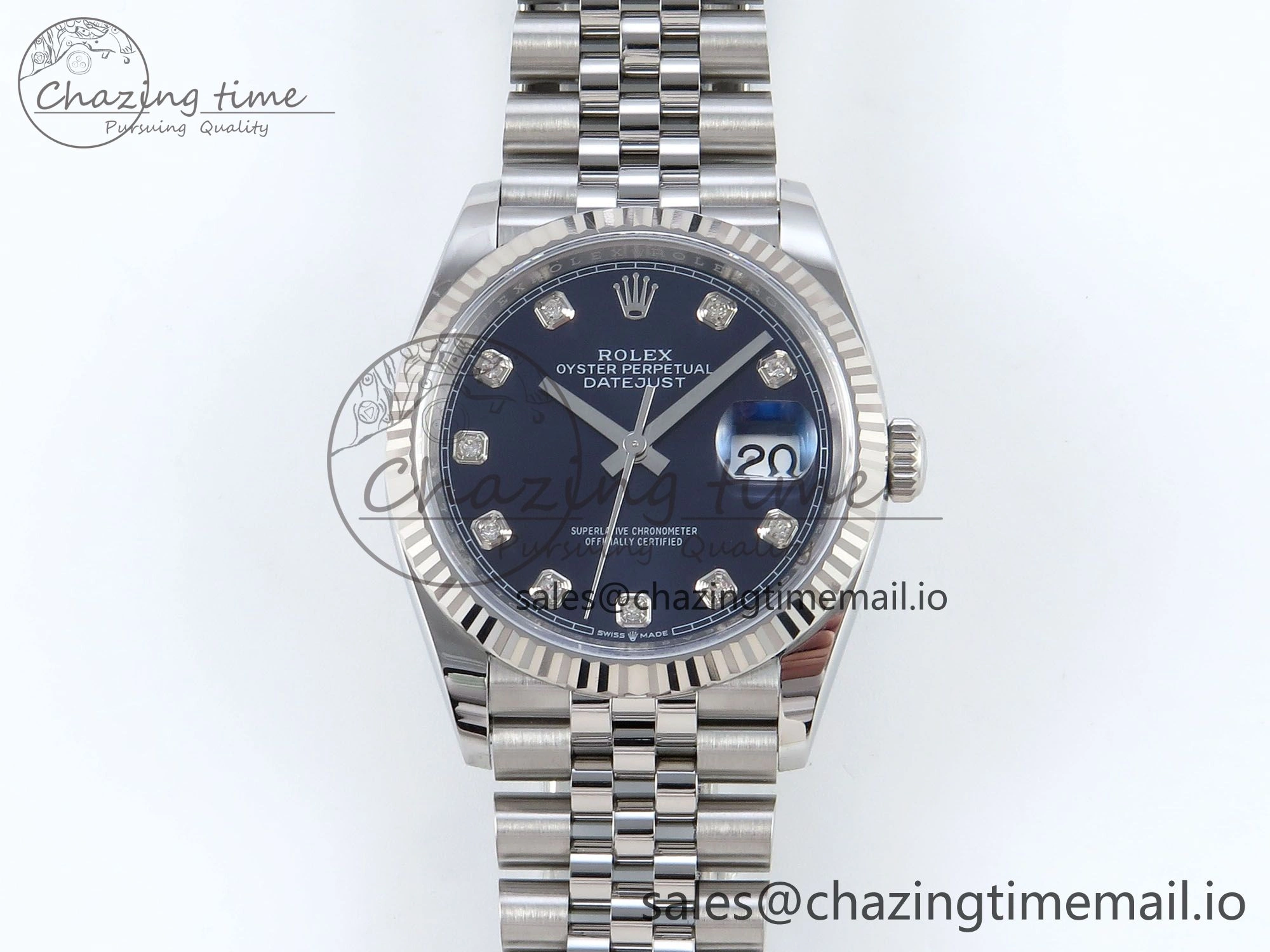 DateJust 36 126234 EWEF Best Edition Blue Diamonds Dial on Jubilee Bracelet A3235