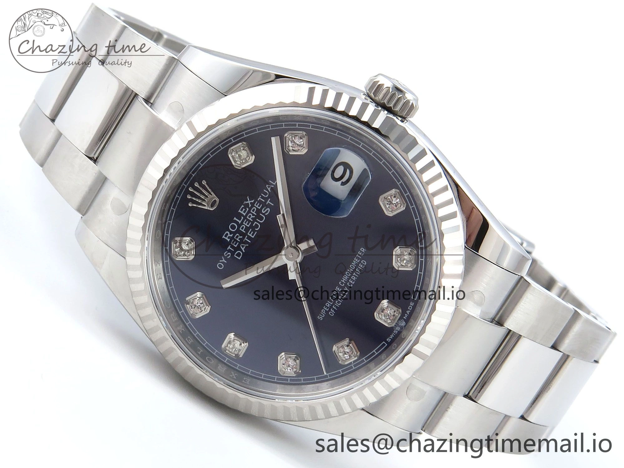 DateJust 36 126234 EWEF Best Edition Blue Diamonds Dial on Oyster Bracelet A3235
