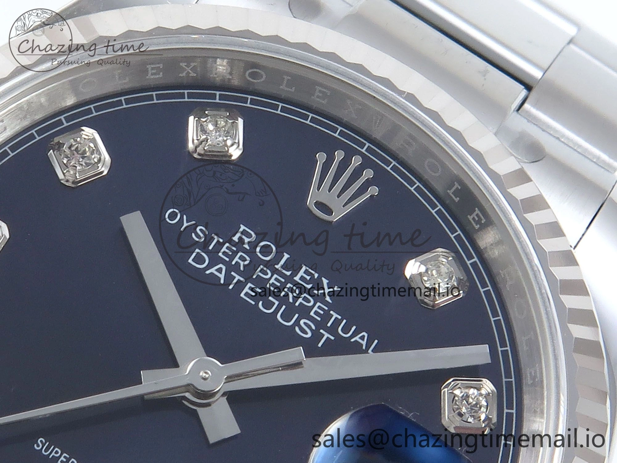 DateJust 36 126234 EWEF Best Edition Blue Diamonds Dial on Oyster Bracelet A3235