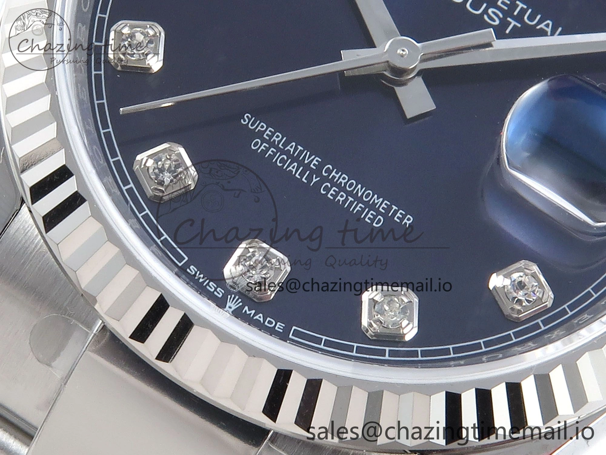 DateJust 36 126234 EWEF Best Edition Blue Diamonds Dial on Oyster Bracelet A3235