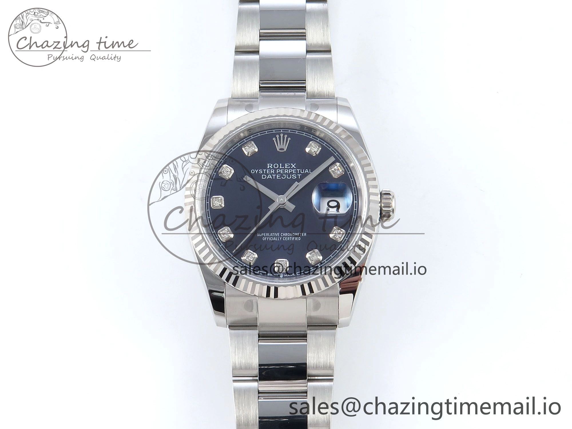 DateJust 36 126234 EWEF Best Edition Blue Diamonds Dial on Oyster Bracelet A3235