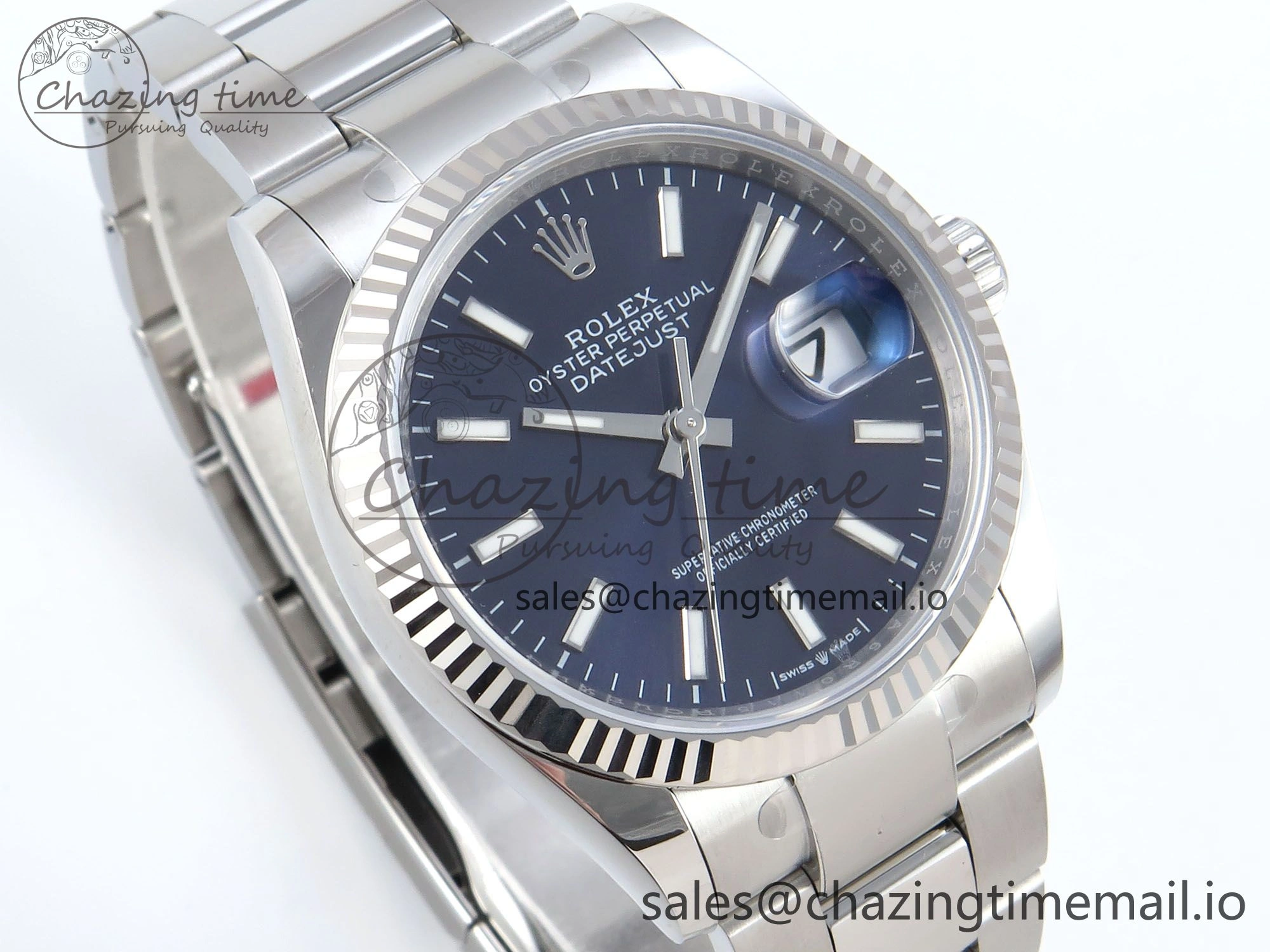 DateJust 36 126234 EWEF Best Edition Blue Stick Dial on Oyster Bracelet A3235