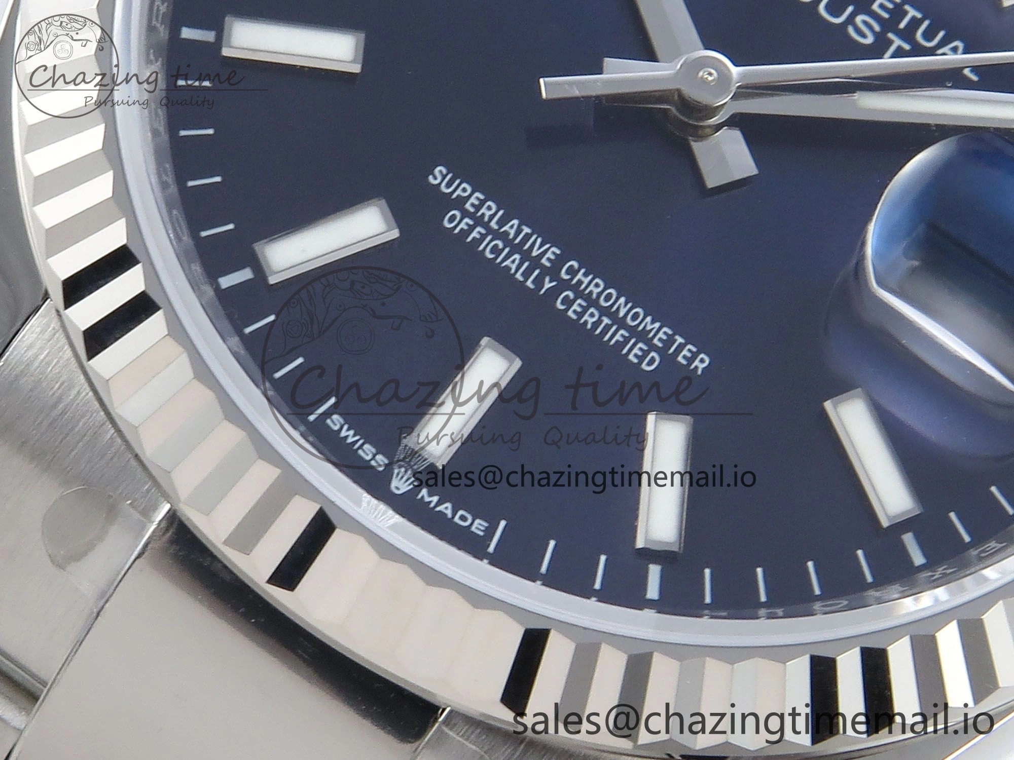 DateJust 36 126234 EWEF Best Edition Blue Stick Dial on Oyster Bracelet A3235