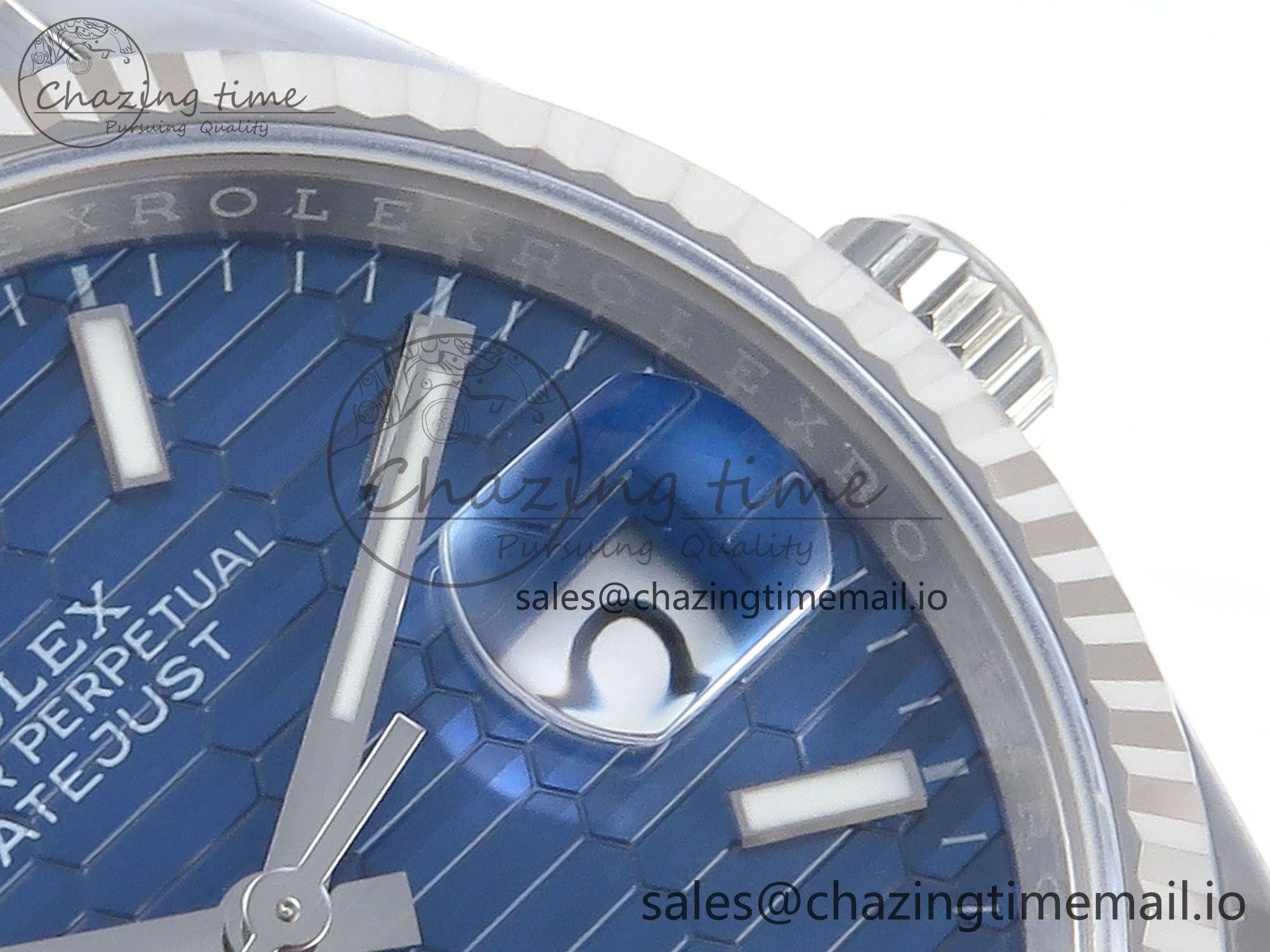 DateJust 36 126234 EWEF Best Edition Blue Textured Dial Stick Marker on Jubilee Bracelet A3235