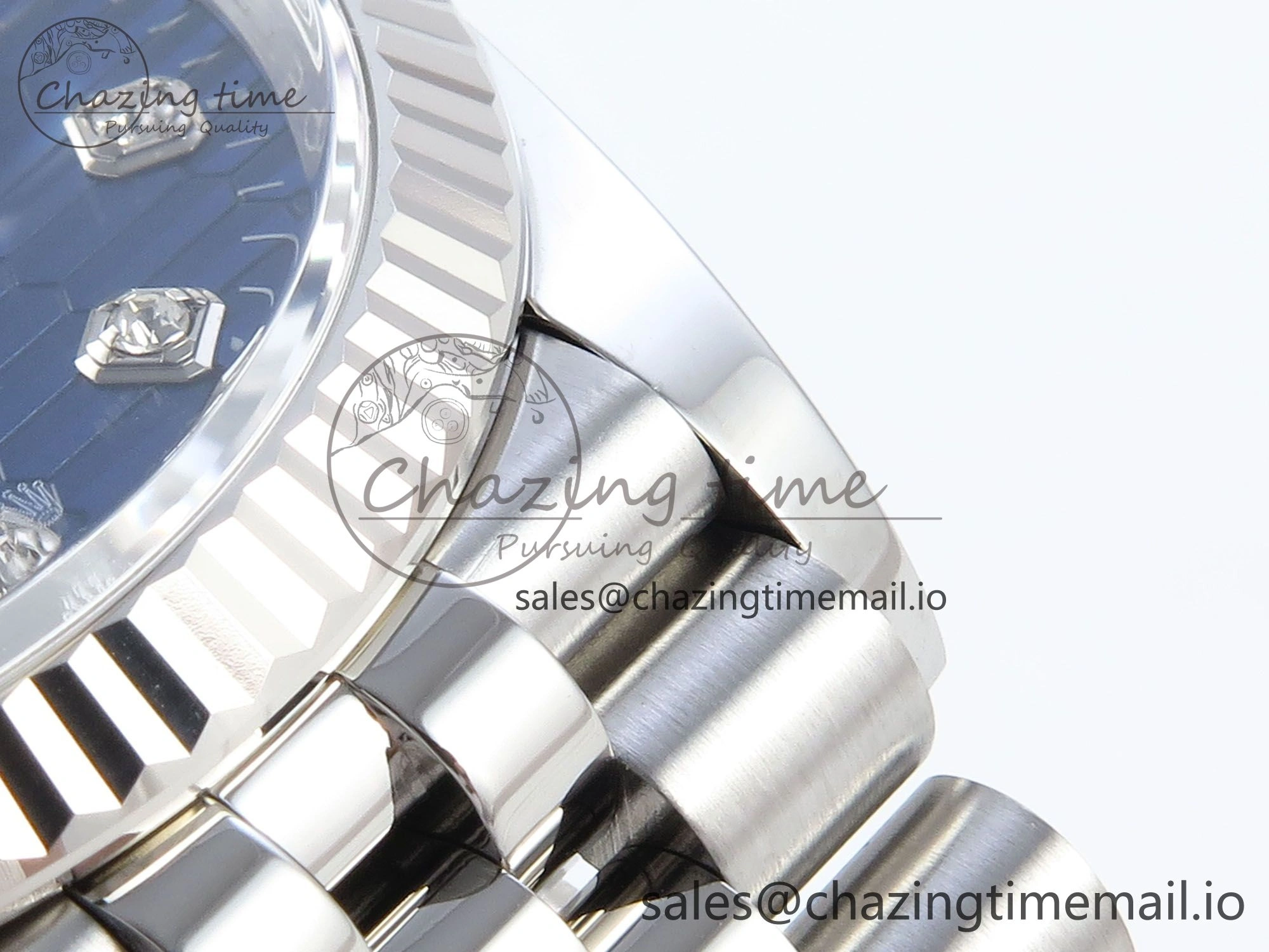 DateJust 36 126234 EWEF Best Edition Blue Textured Diamonds Dial on Jubilee Bracelet A3235
