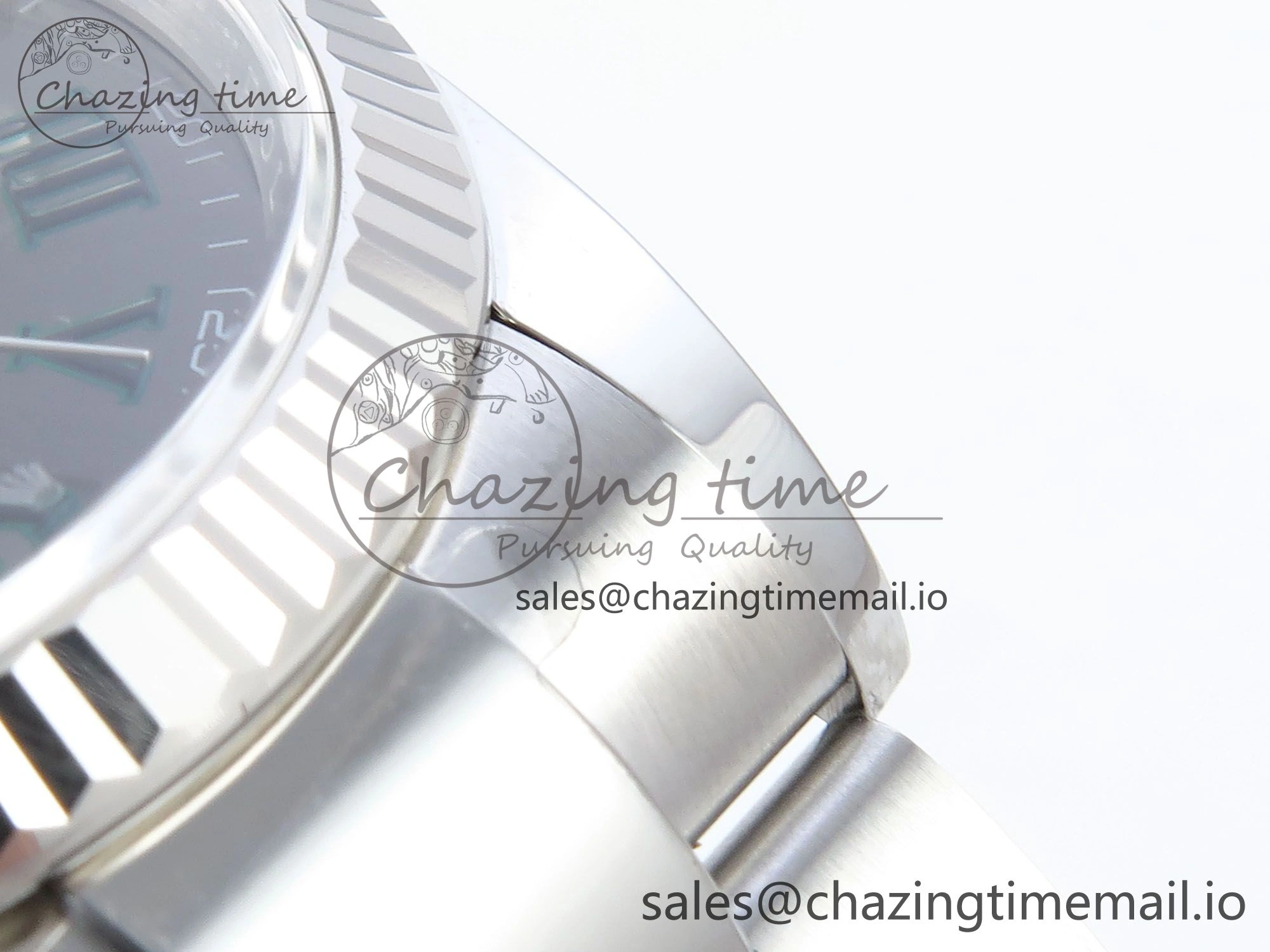 DateJust 36 126234 EWEF Best Edition Gray Dial Green Roman Marker on Oyster Bracelet A3235