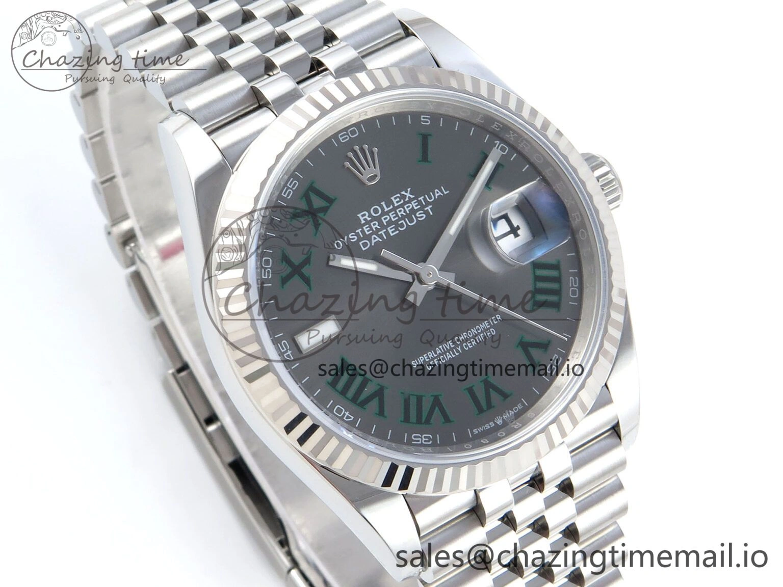 DateJust 36 126234 EWEF Best Edition Gray Roman Dial on Jubilee Bracelet A3235