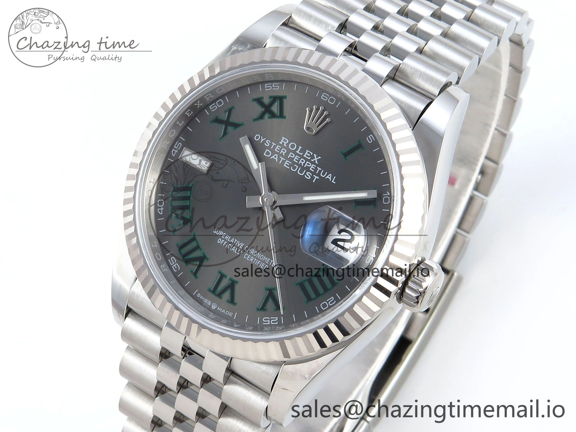 DateJust 36 126234 EWEF Best Edition Gray Roman Dial on Jubilee Bracelet A3235